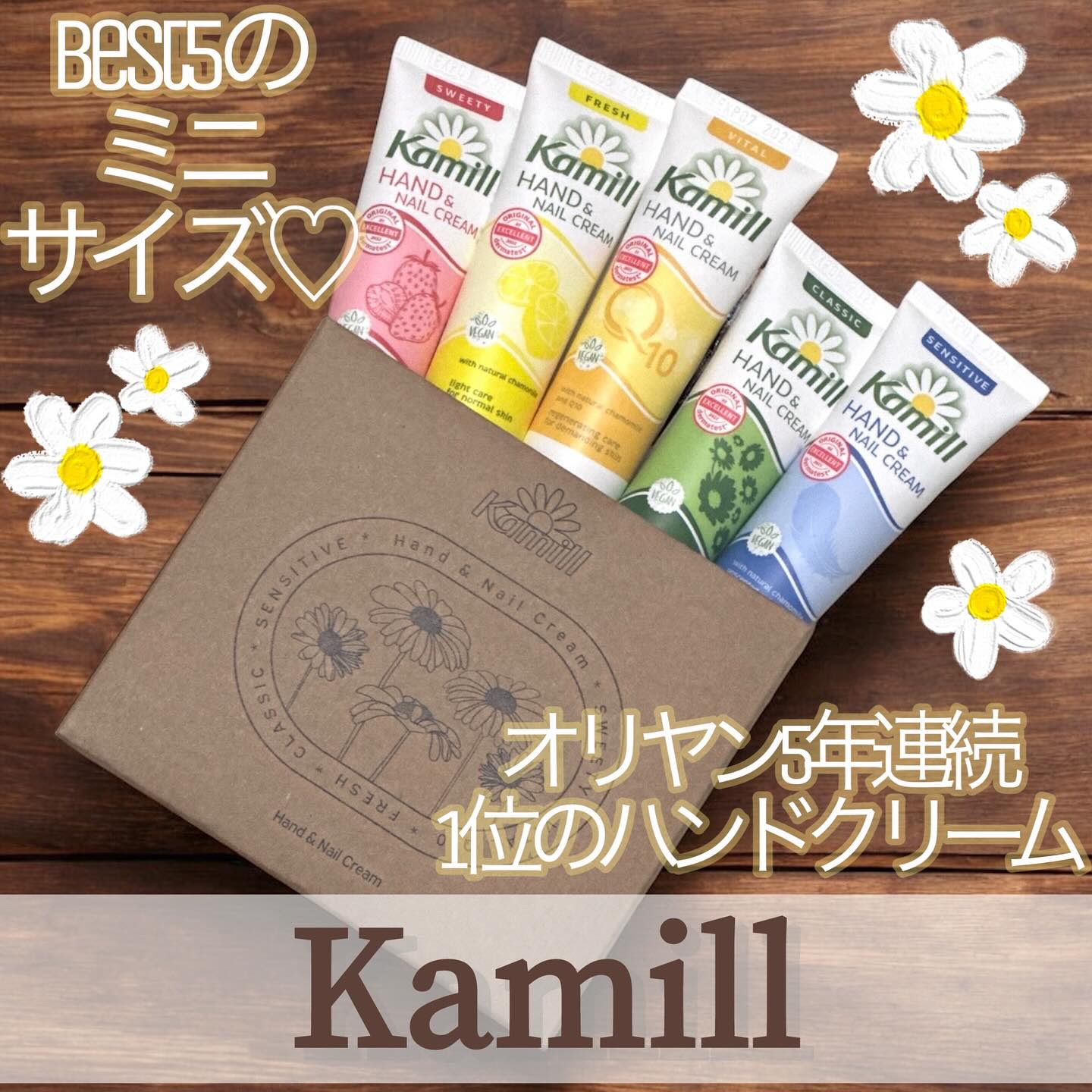 ハンド＆ネイルクリームミニ 企画セット30ml*5/カミール/その他キットセットを使ったクチコミ（1枚目）