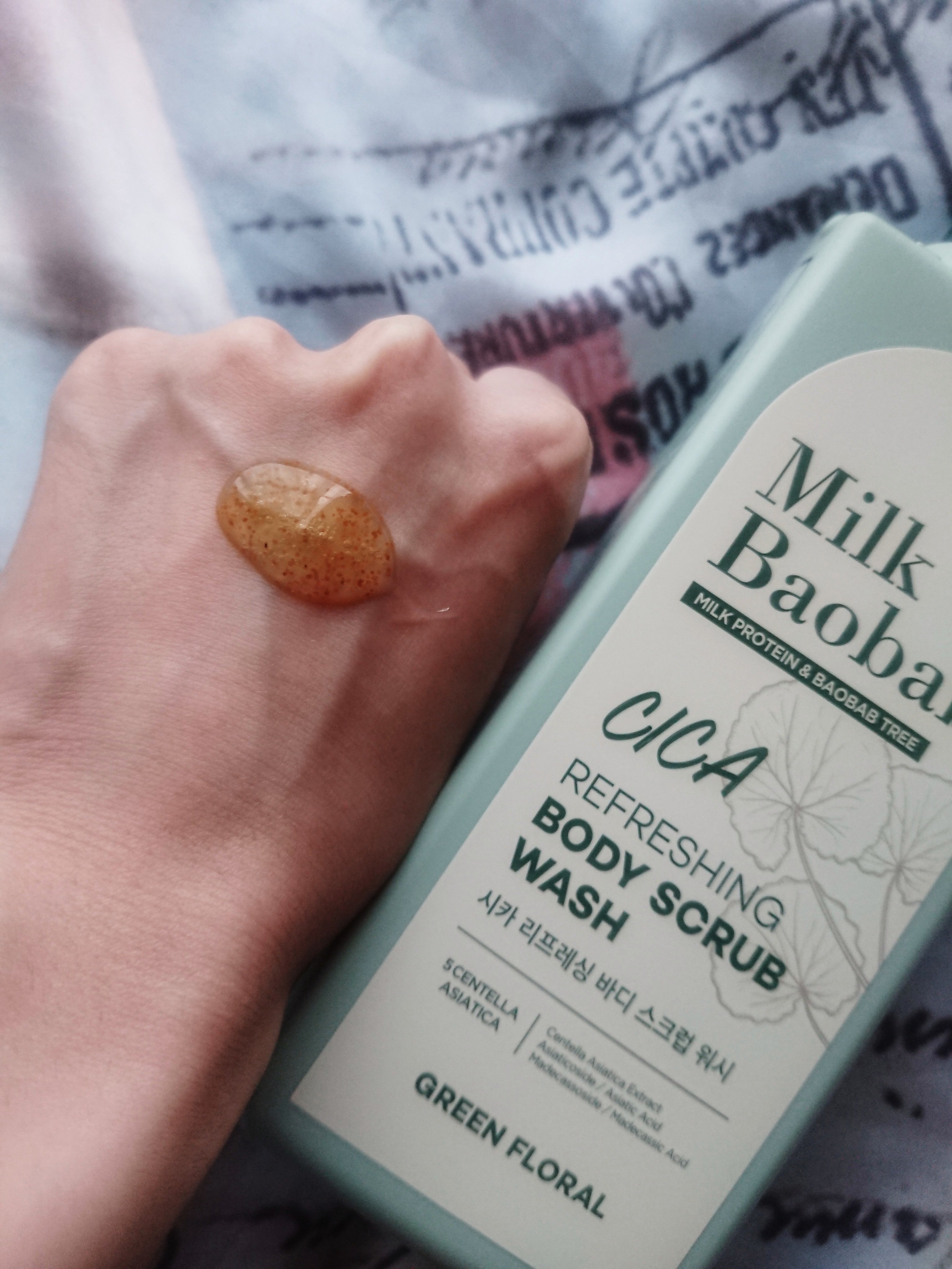  シカ リフレッシング ボディ スクラブ ウォッシュ/ミルクバオバブ/ボディスクラブを使ったクチコミ（3枚目）