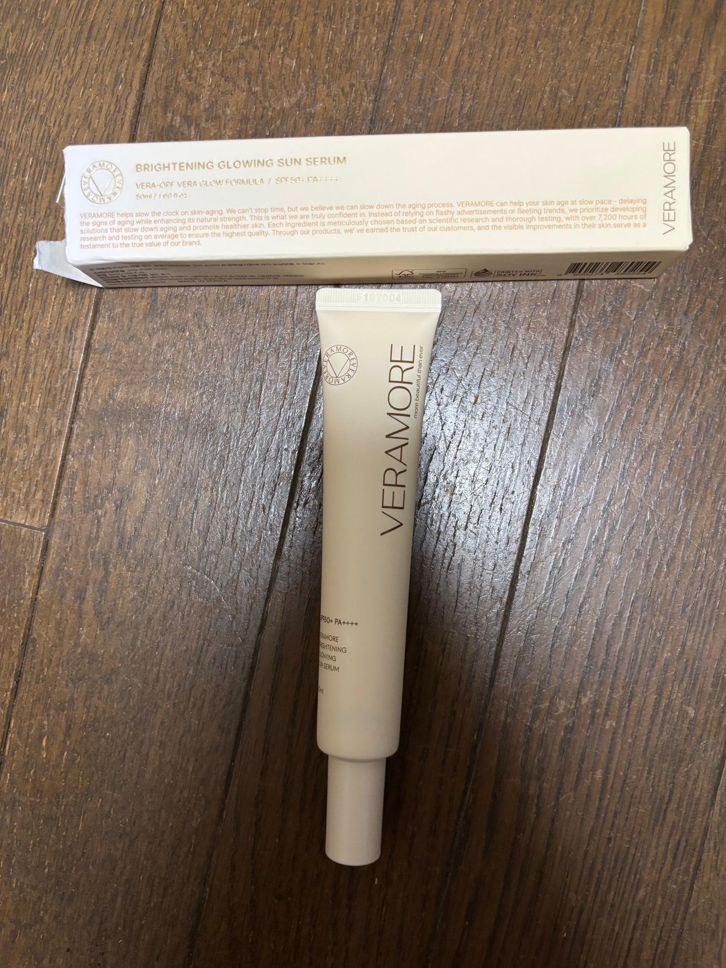 VERAMORE BRIGHTENING GLOWING SUN SERUM/VERAMORE/日焼け止めローションを使ったクチコミ(1枚目)