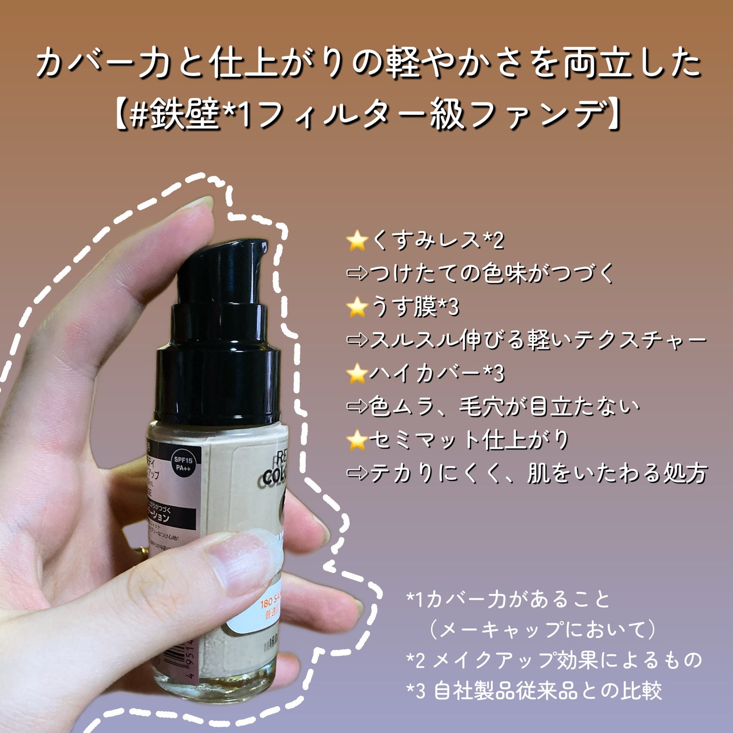 カラーステイ ロングウェア メイクアップ/REVLON/リキッドファンデーションを使ったクチコミ(2枚目)