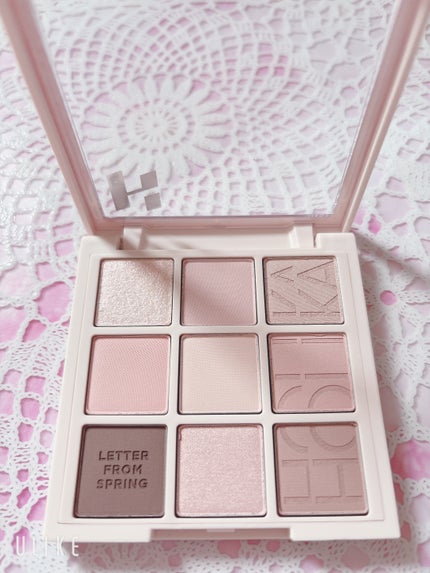 マイフェイブムードアイパレット 9カラー 09 レターフロムスプリング(LETTER FROM SPRING)/HOLIKA HOLIKA/アイシャドウパレットを使ったクチコミ(2枚目)