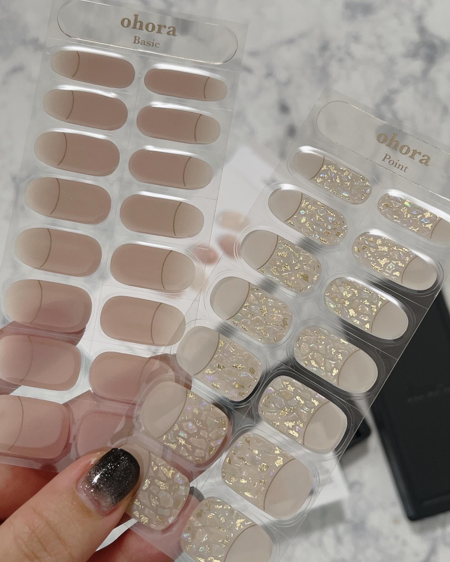 セミキュアジェルネイル（ハンド）/ohora/ネイルシールを使ったクチコミ（3枚目）