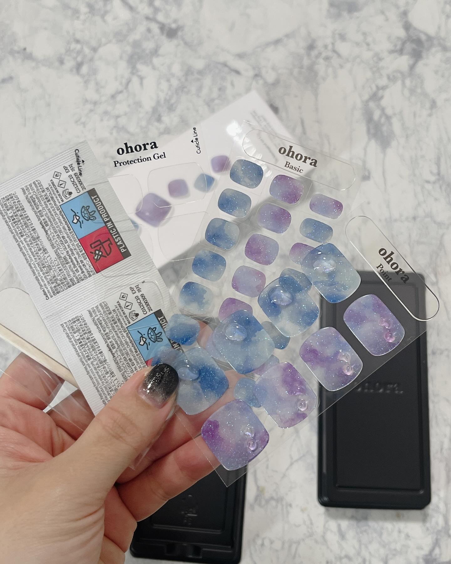 セミキュアジェルネイル（ハンド）/ohora/ネイルシールを使ったクチコミ（2枚目）