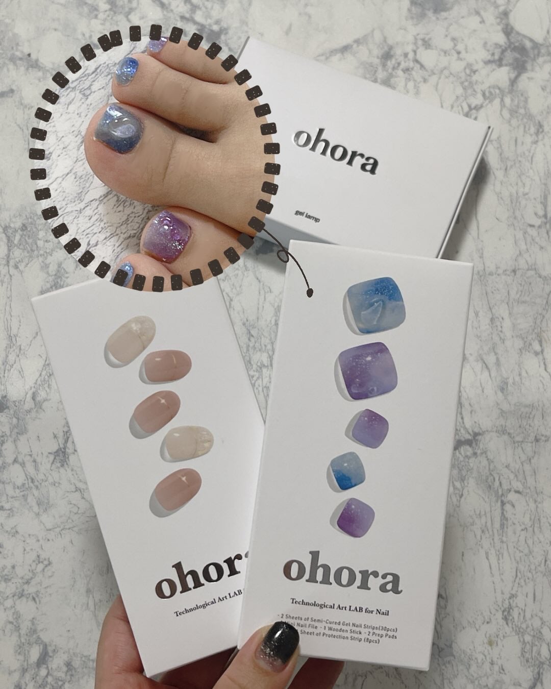 セミキュアジェルネイル(ハンド)/ohora/ネイルシールを使ったクチコミ(1枚目)