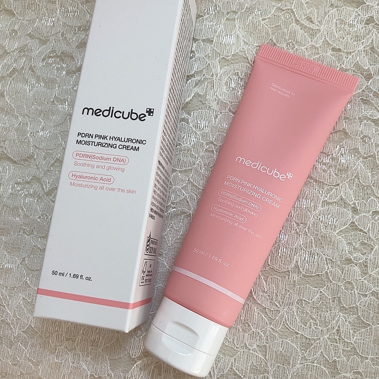 PDRN ピンク ヒアルロニック 水分クリーム/MEDICUBE/フェイスクリームを使ったクチコミ（1枚目）