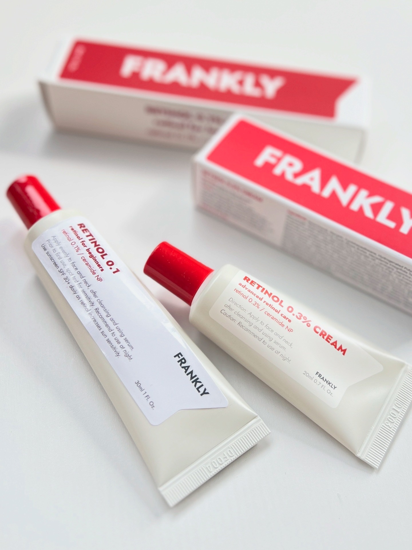 #レチノール0.1クリーム(中濃度0.1％)
　レチノールの使用が初めての方
#推し成分で乗り切る夏 0.3クリーム(高濃度0.3％)
　レチノールの濃度をステップアップしたい方

□レチノール(整肌成分)配合
　健やかな肌へのサポート
□