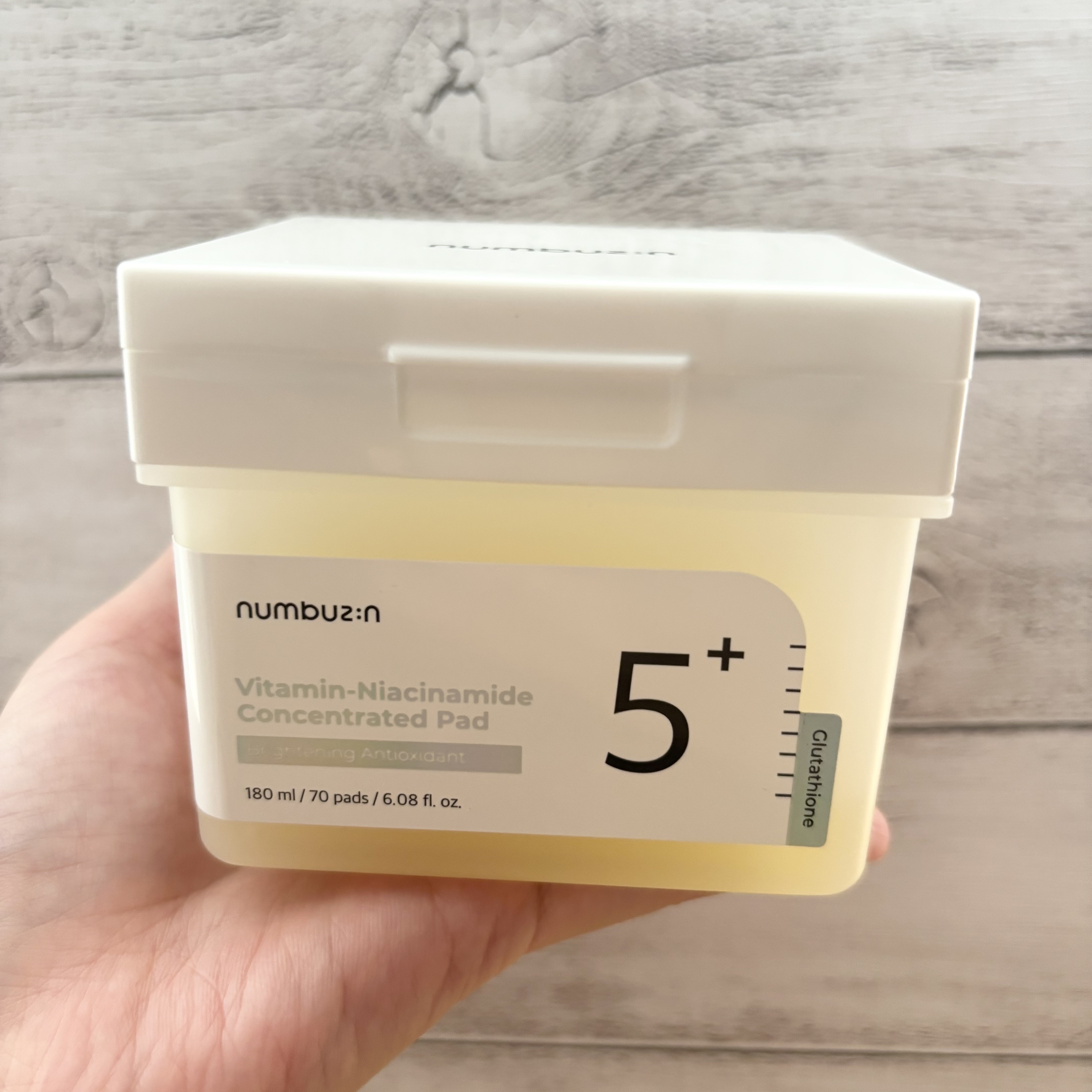 5番 白玉グルタチオンＣフィルムパッド/numbuzin/トナーパッドを使ったクチコミ（1枚目）