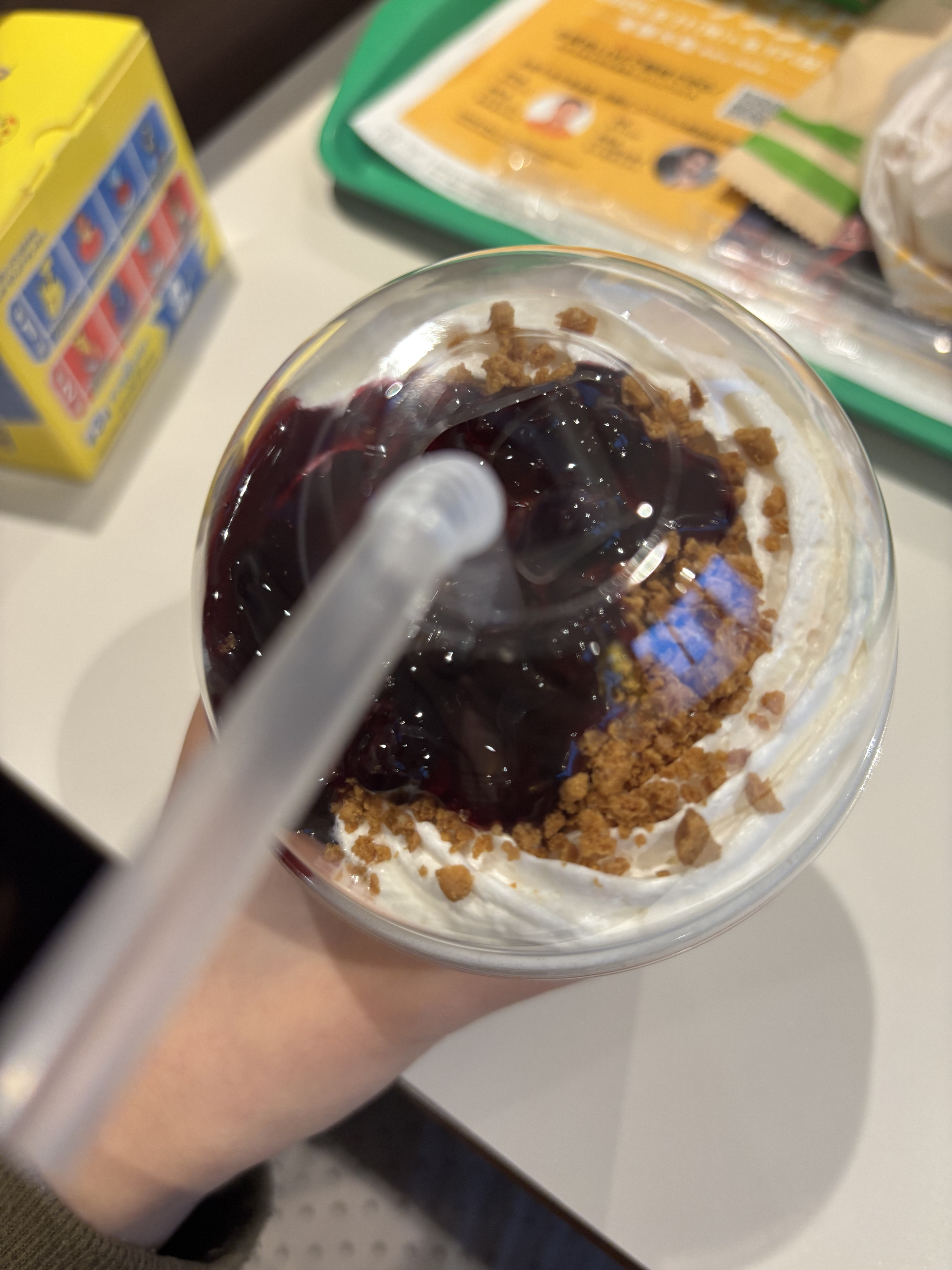 ブルーベリーチーズケーキ フラッペ/マクドナルド/その他ドリンクを使ったクチコミ（2枚目）