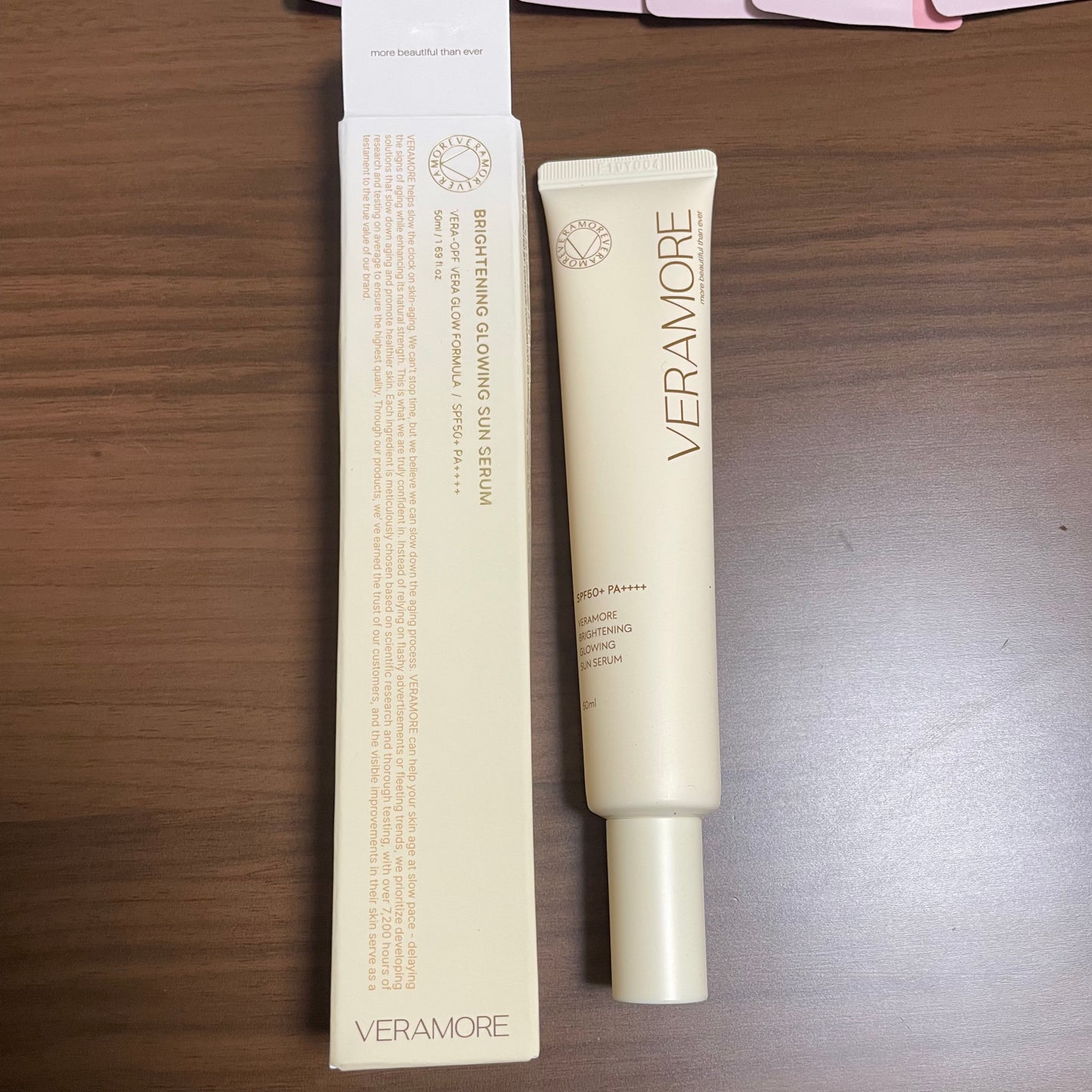 VERAMORE BRIGHTENING GLOWING SUN SERUM/VERAMORE/日焼け止めローションを使ったクチコミ(2枚目)