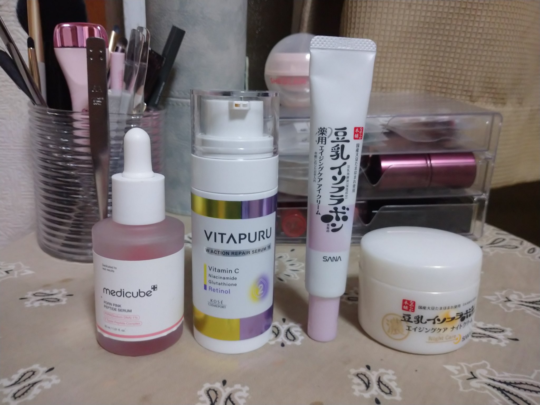 リンクルナイトクリーム/なめらか本舗/フェイスクリームを使ったクチコミ（2枚目）