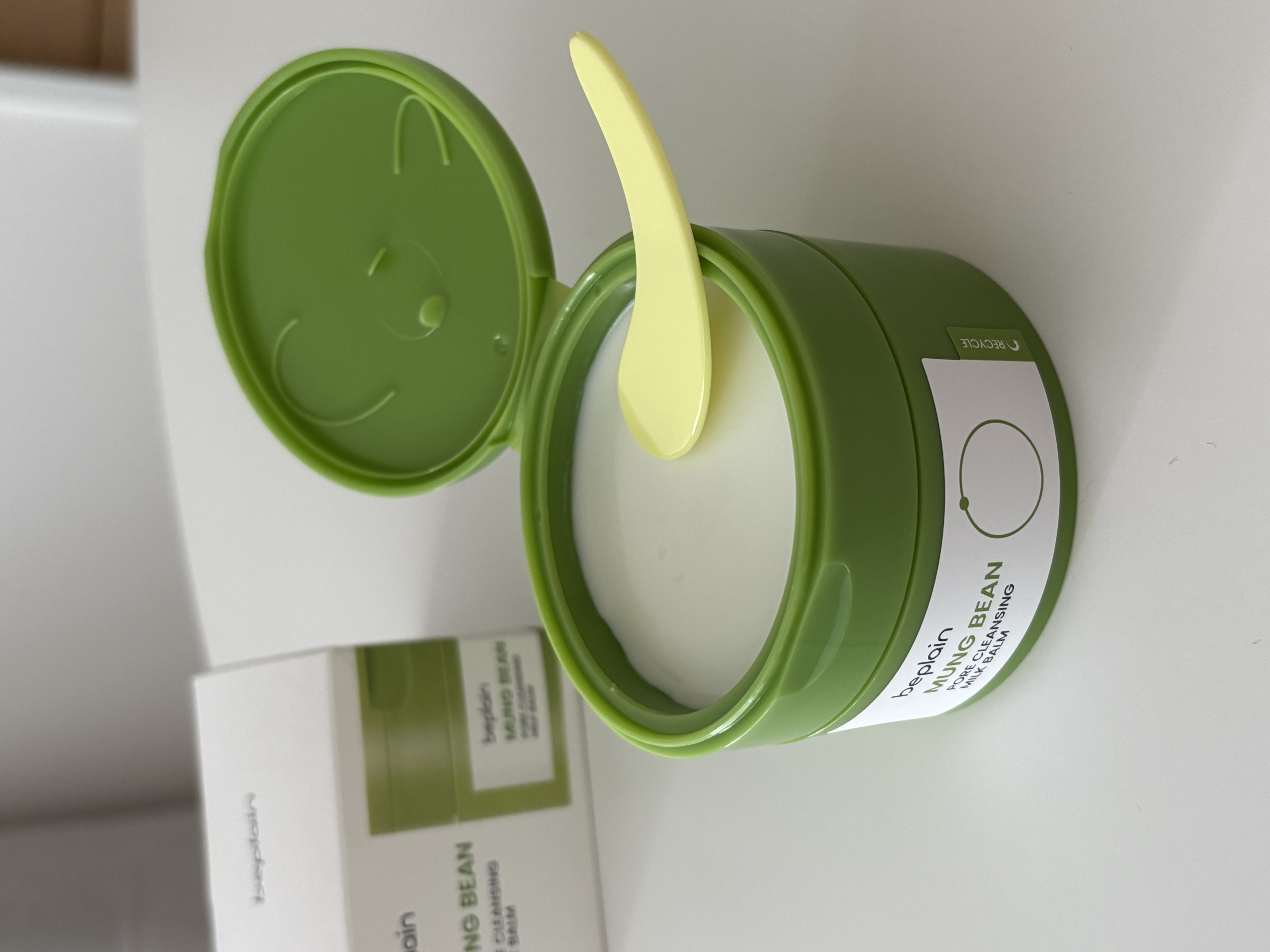 緑豆毛穴クレンジングミルクバーム/beplain/クレンジングバームを使ったクチコミ（2枚目）