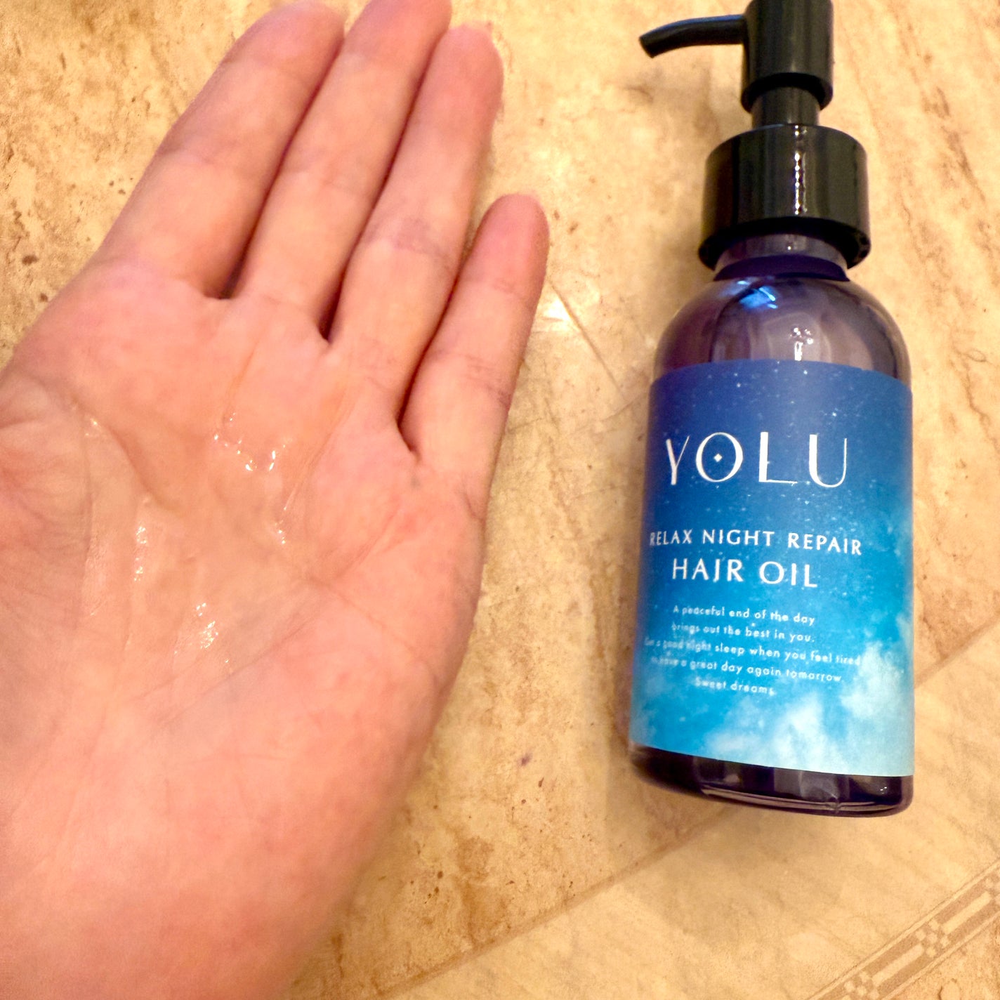 ヨル リラックスナイトリペアヘアオイル/YOLU/ヘアオイルを使ったクチコミ(3枚目)