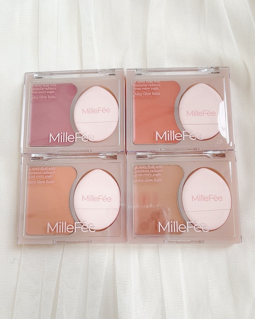 MilleFée ジューシーグロウバームのクチコミ「\ツヤツヤ水光チーク🫶/


♡ ••┈┈┈┈┈┈┈┈•• ♡

MilleFée

ジューシ.....」（2枚目）