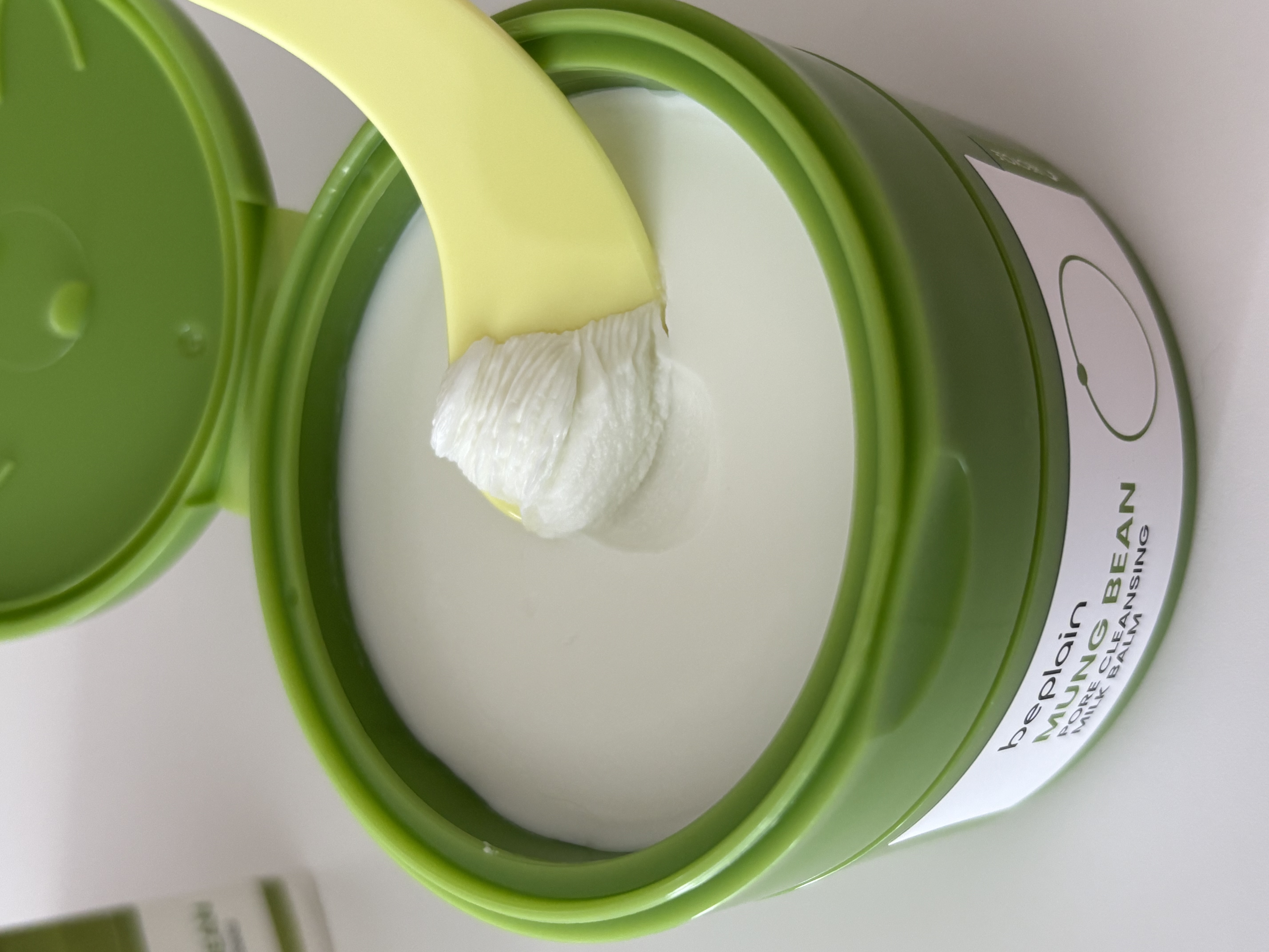 緑豆毛穴クレンジングミルクバーム/beplain/クレンジングバームを使ったクチコミ（3枚目）