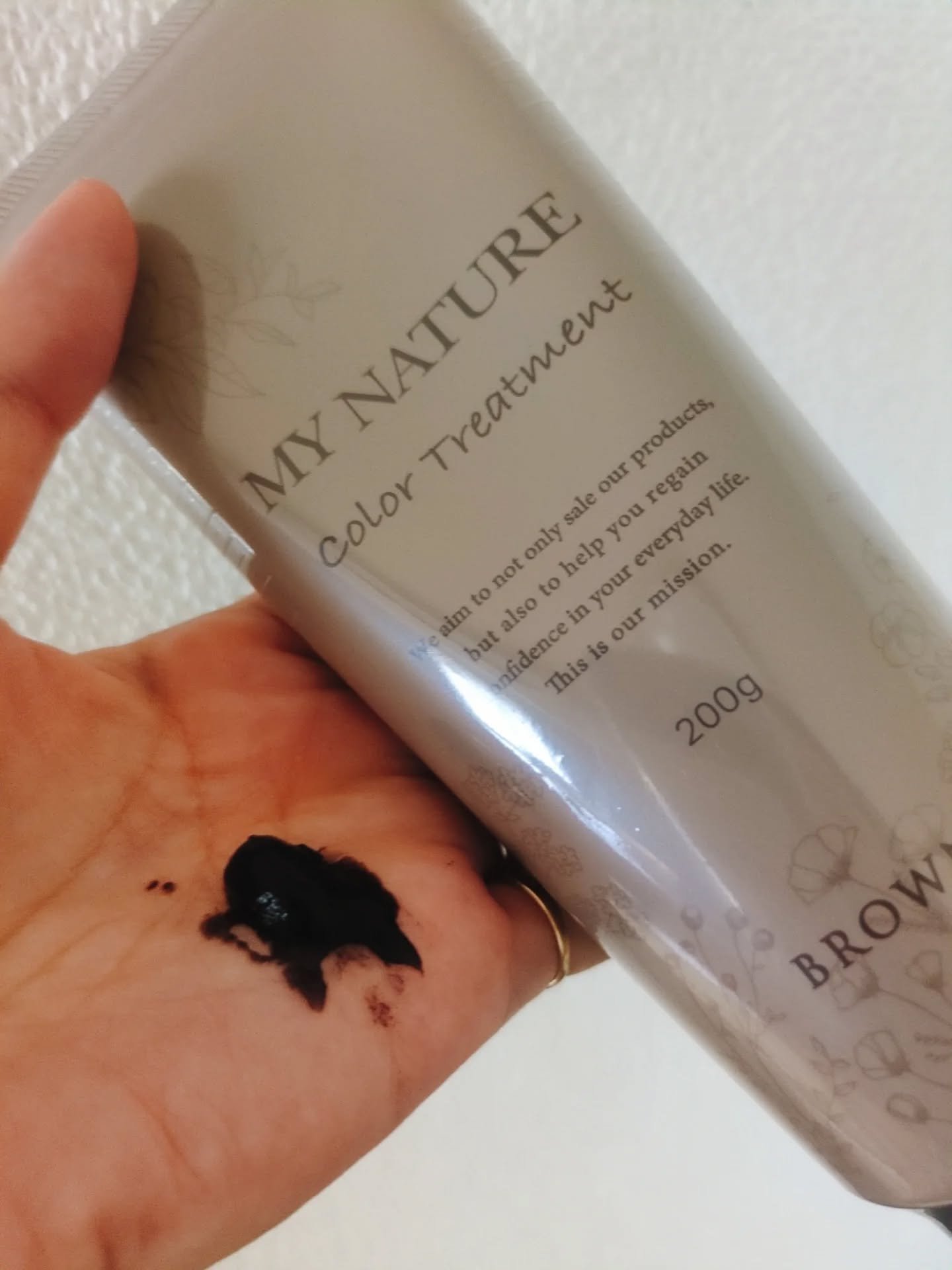 オールインワン カラートリートメント ブラウン/マイナチュレ/ヘアカラーを使ったクチコミ（2枚目）