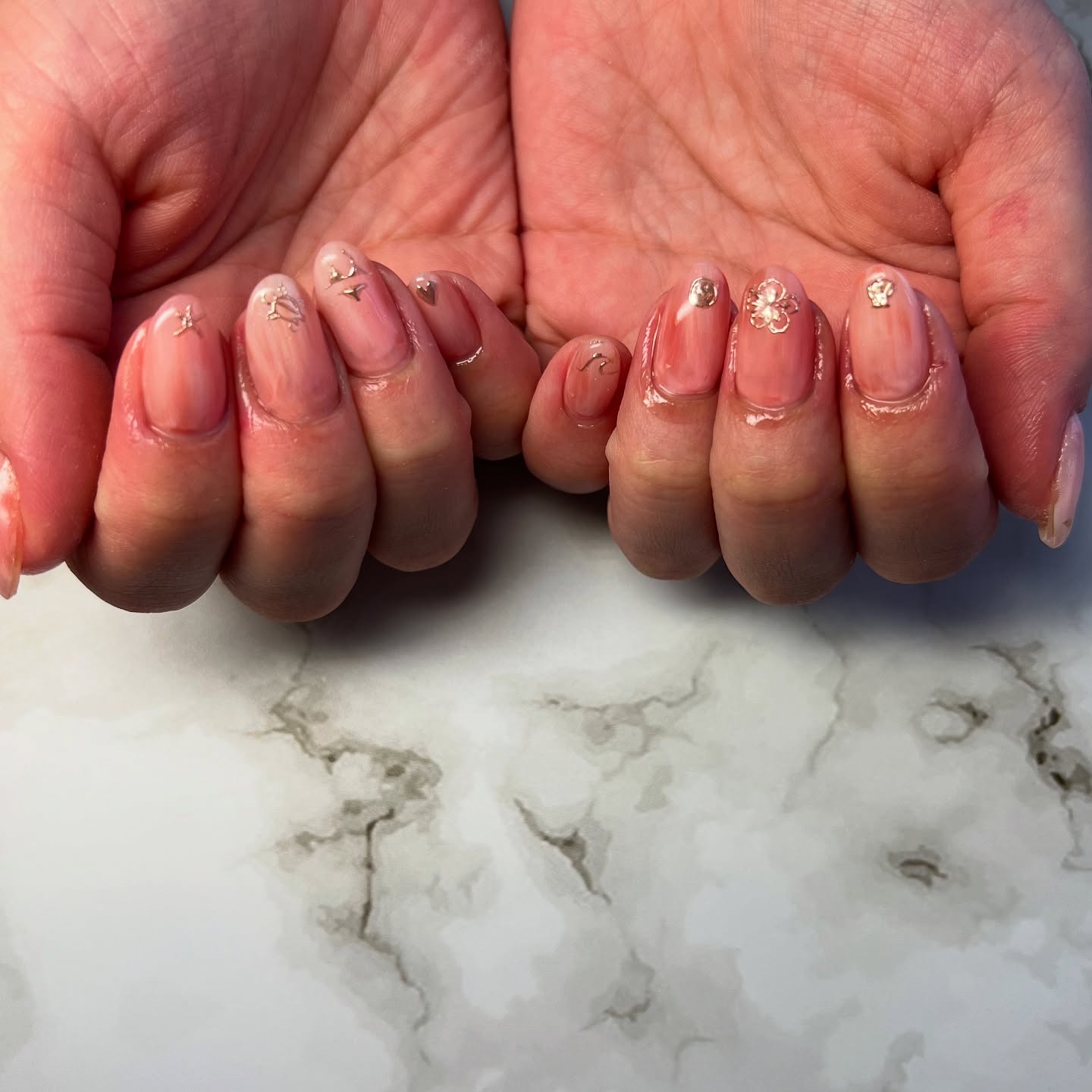 #ネイル,#ニュアンスネイル,#ジェルネイル,#ギャルネイル,#ネイル,#城陽ネイルのネイルデザイン