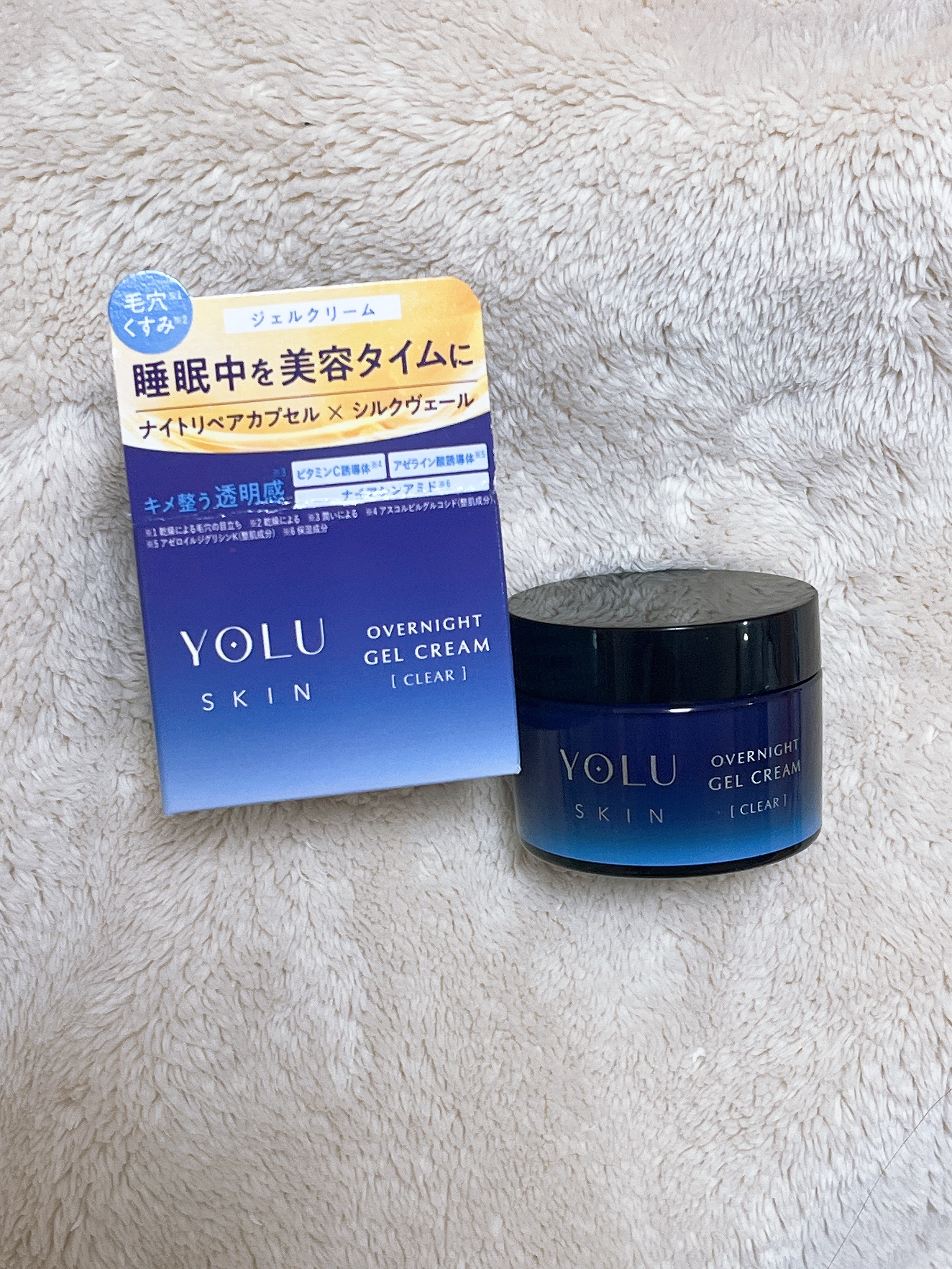 ヨル スキン オーバーナイトジェルクリーム クリア/YOLU/フェイスクリームを使ったクチコミ（1枚目）