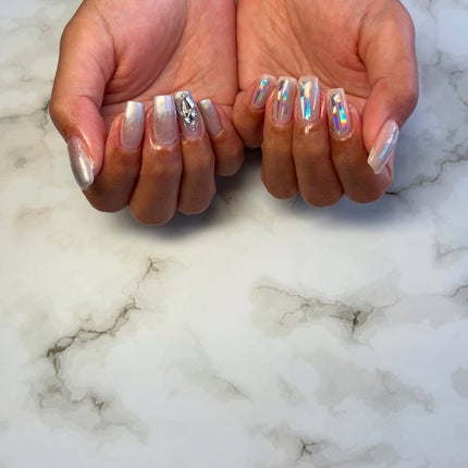 #海映えラメネイル,#ネイル,#ニュアンスネイル,#ジェルネイル,#ギャルネイル,#ネイル,#城陽ネイルのネイルデザイン