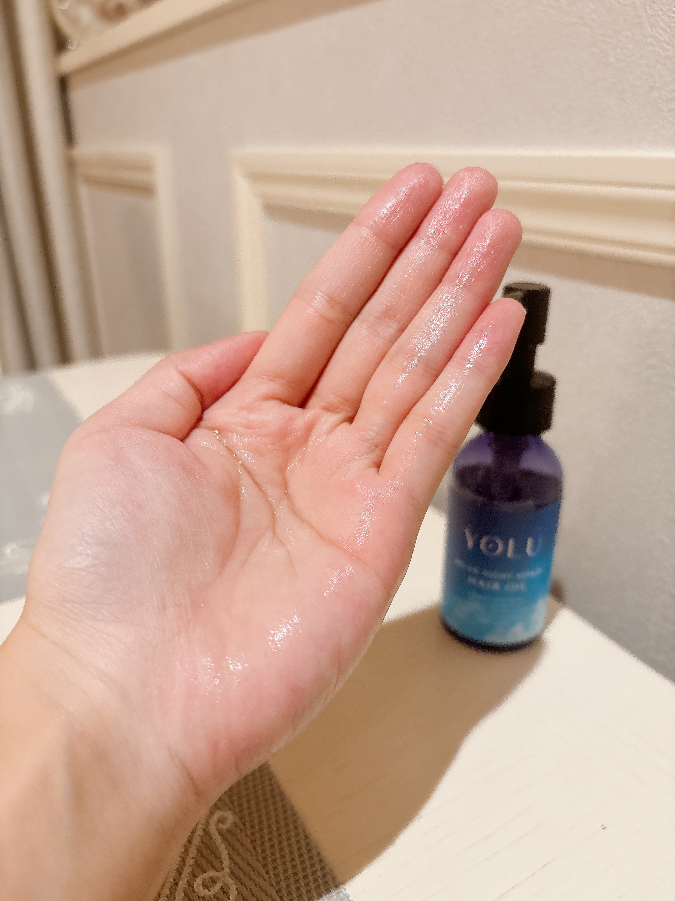 ヨル　リラックスナイトリペアヘアオイル/YOLU/ヘアオイルを使ったクチコミ（2枚目）