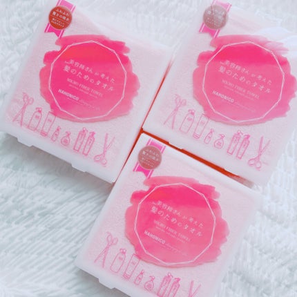 ヘアドライマイクロファイバータオル ピンク/ハホニコハッピーライフ/ヘアケアグッズの画像