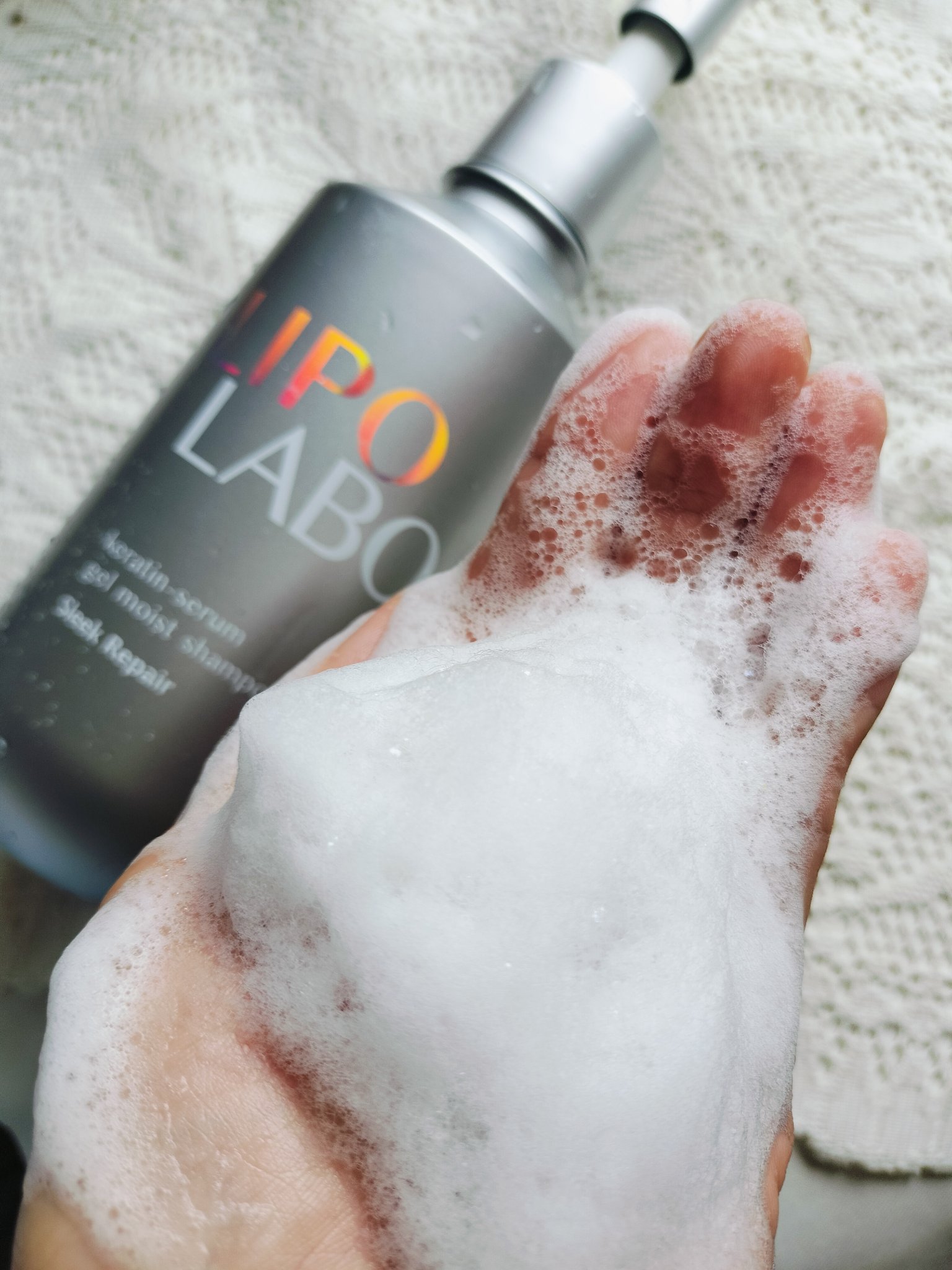 リポ ラボ ケラチンセラム ジェルモイスト シャンプー /トリートメントスリークリペア＊/LIPO　LABO/市販シャンプーを使ったクチコミ（3枚目）