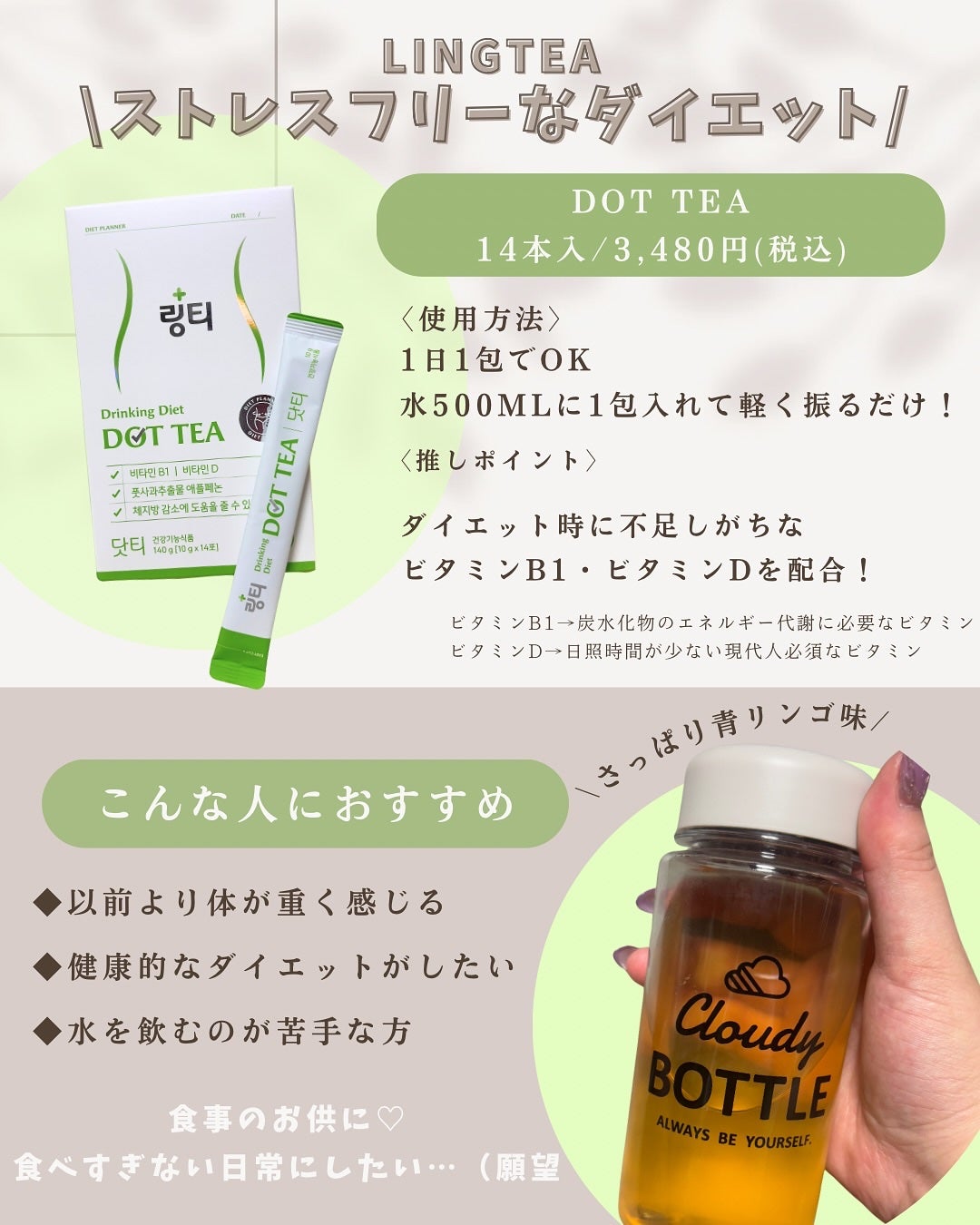 LINGTEA DOT TEA/LINGTEA/美容ドリンクを使ったクチコミ(3枚目)