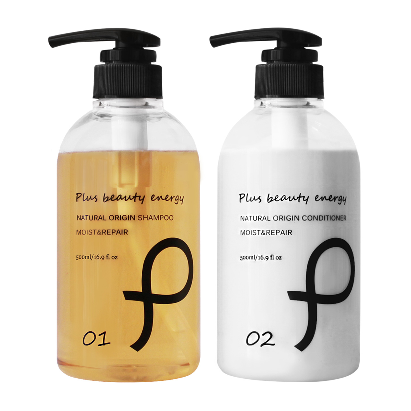 PLuS ナチュラル オリジン モイスト＆リペア シャンプー／コンディショナー
