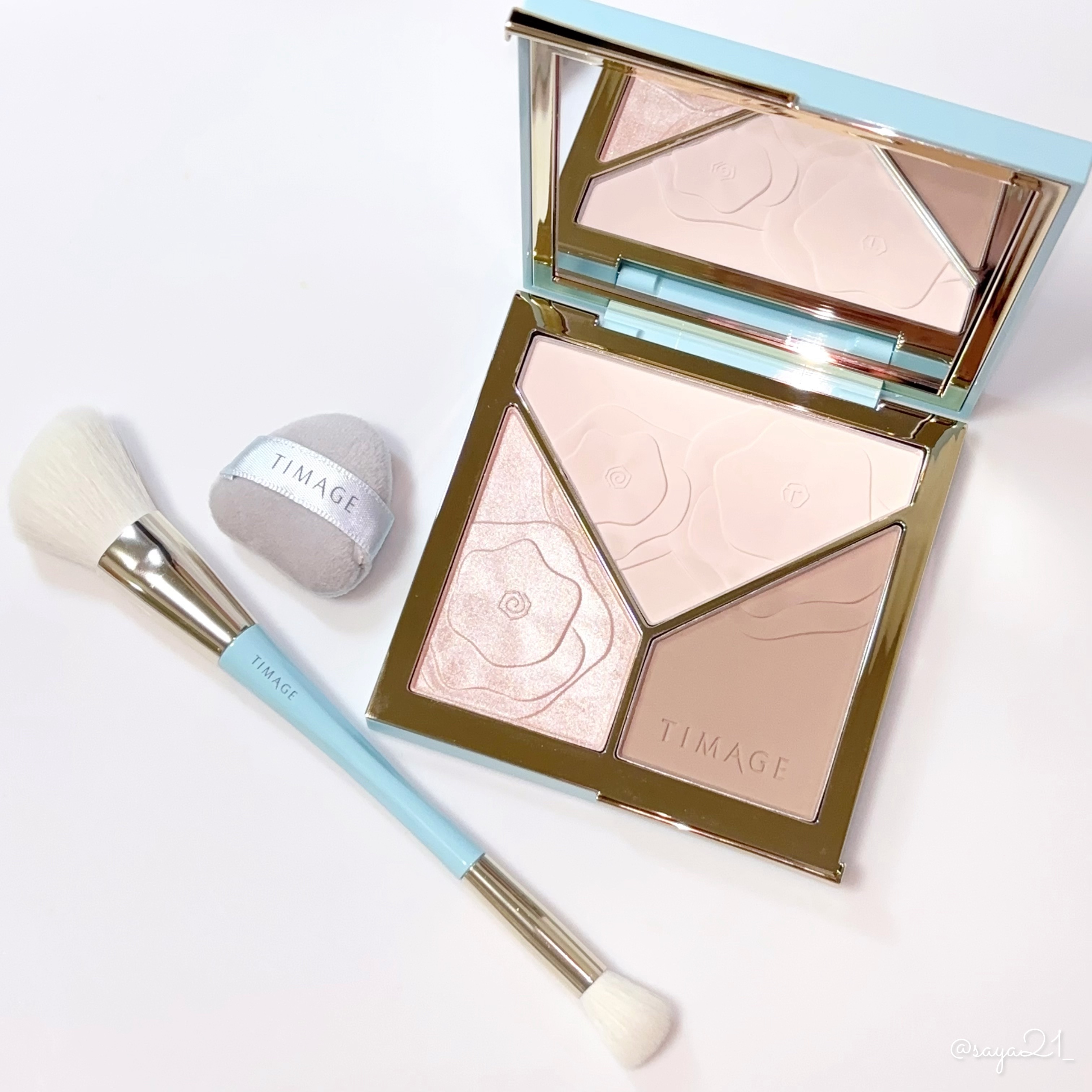 ハイライトシェーディングパレット/TIMAGE/パウダーハイライトを使ったクチコミ（1枚目）