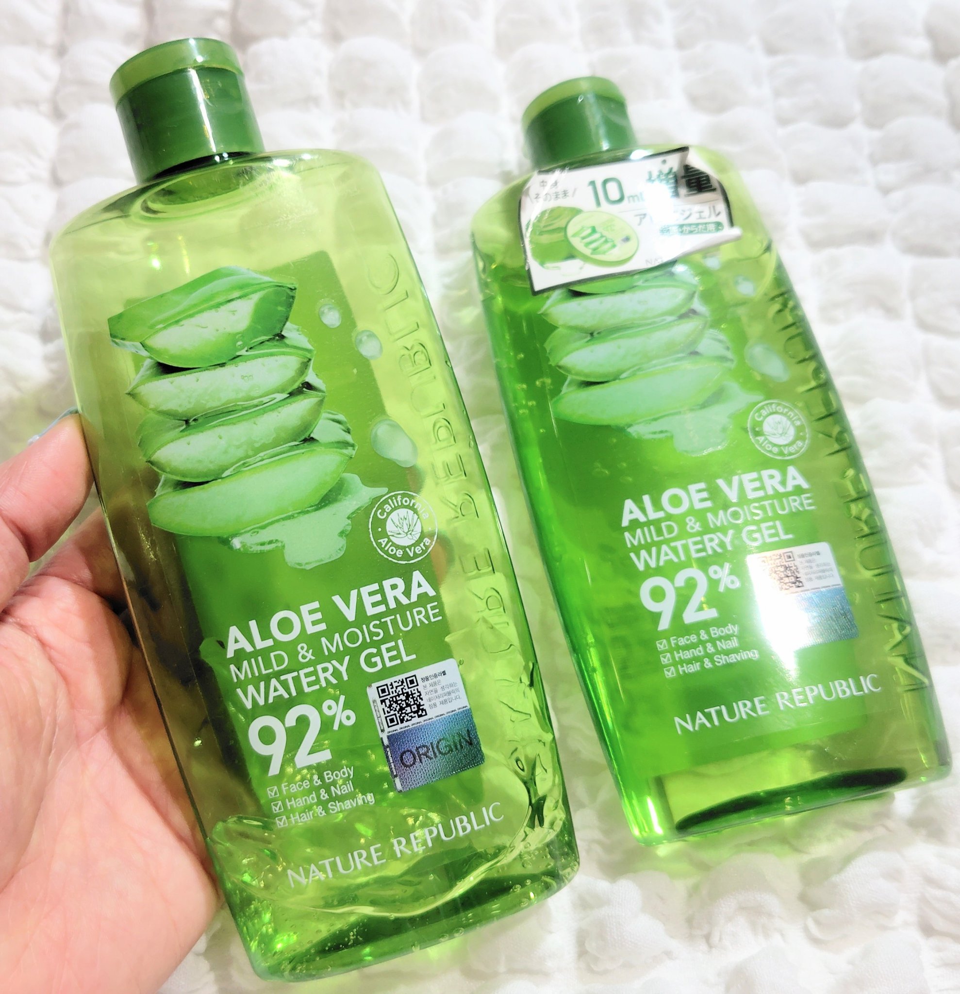 マイルド＆モイスチャーアロエジェル/ネイチャーリパブリック/ボディローションを使ったクチコミ（1枚目）