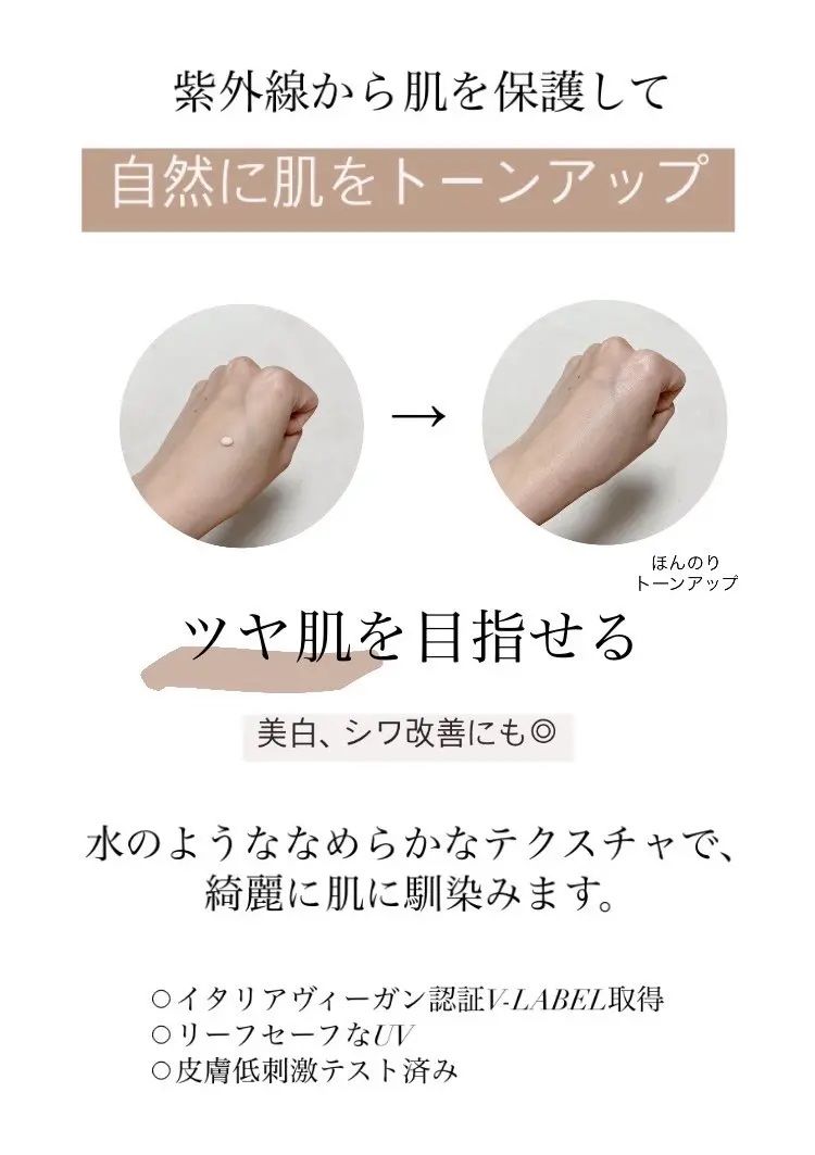 ウォータフルトーンアップサンクリーム/ダルバ/日焼け止めクリームを使ったクチコミ（2枚目）