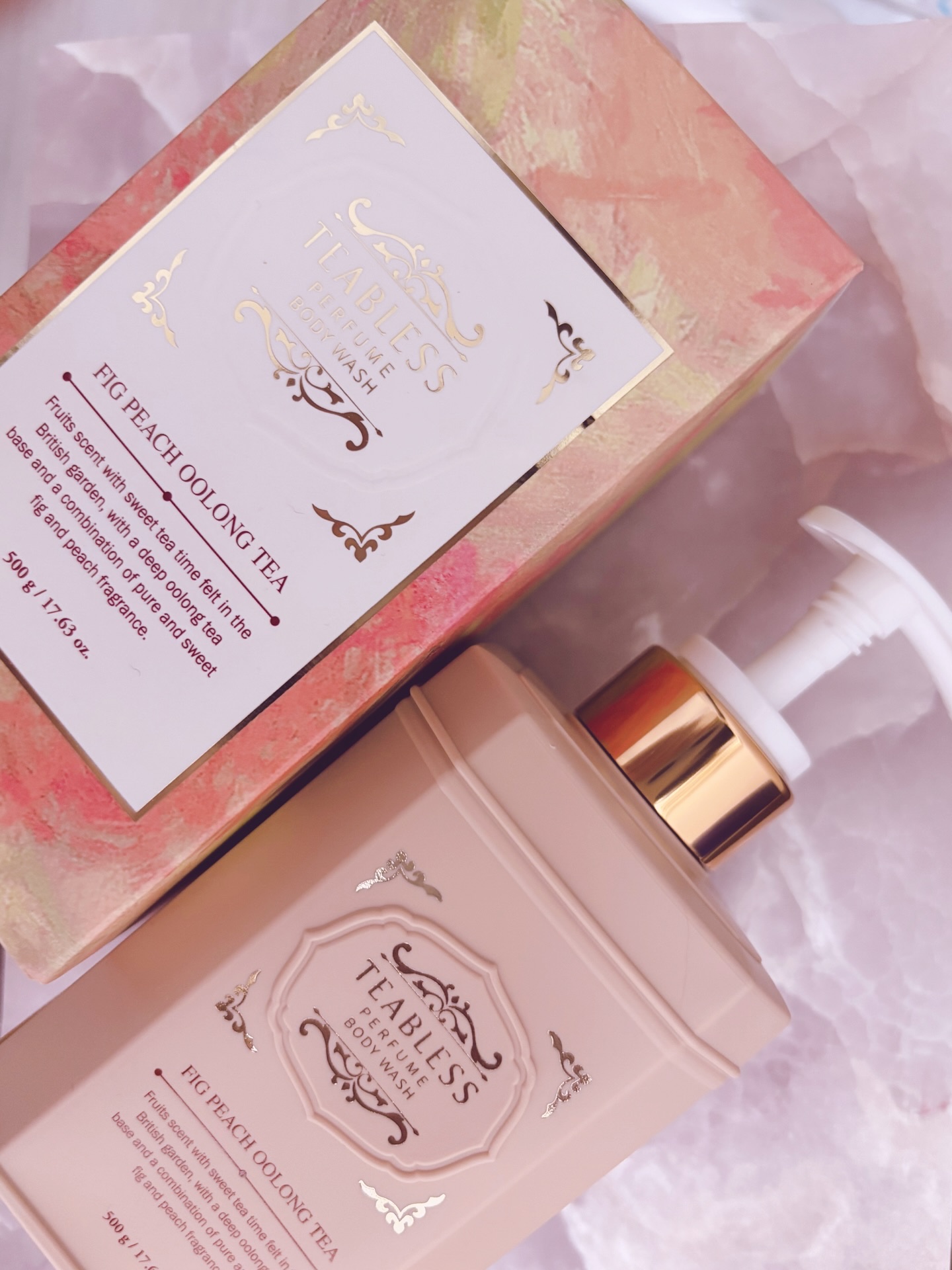 パフュームボディウォッシュ フィグピーチウーロンティー/TEABLESS/ボディソープを使ったクチコミ（2枚目）
