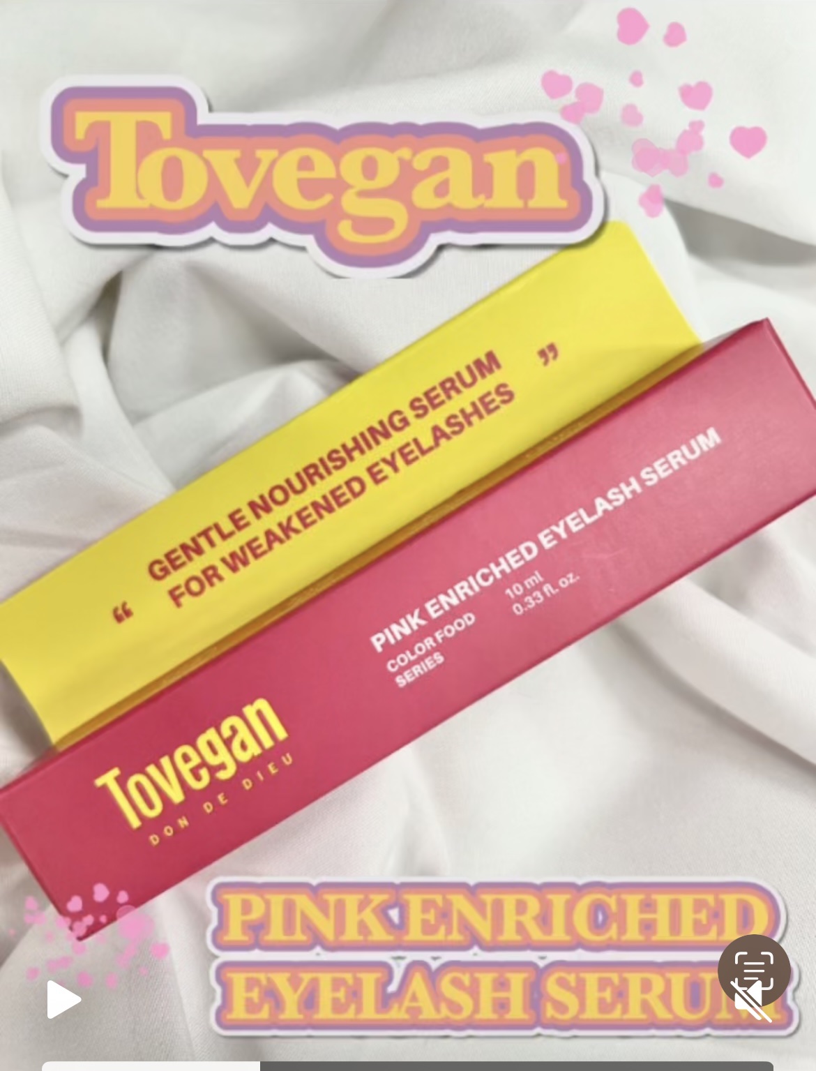 カラーフードシリーズ ピンクエンリッチアイラッシュセラム/Tovegan/まつげ美容液を使ったクチコミ（1枚目）