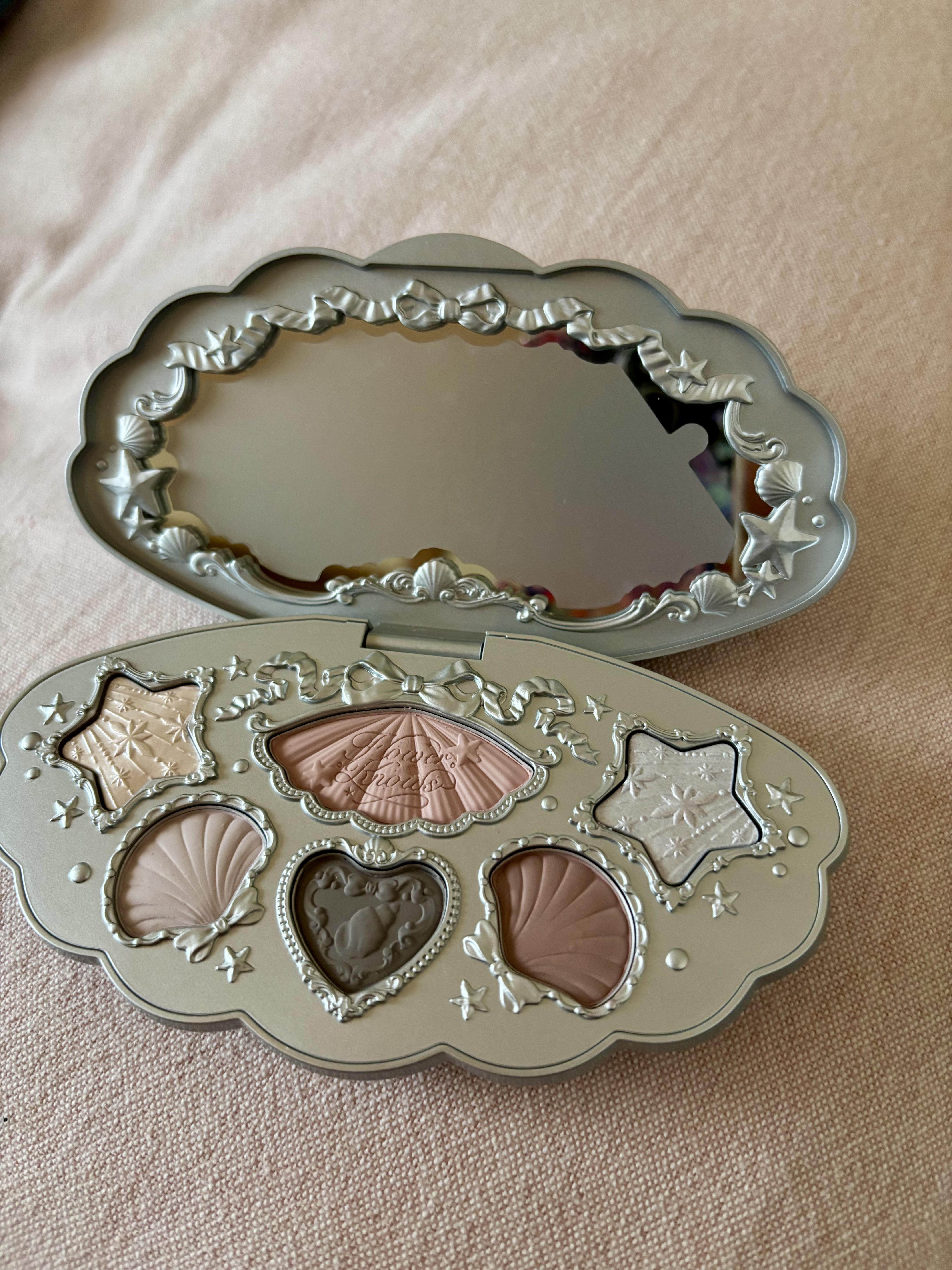 シェルズジュエルコレクション 6色アイシャドウパレット 01 Moonlight Pearl/FlowerKnows/アイシャドウパレットを使ったクチコミ（2枚目）