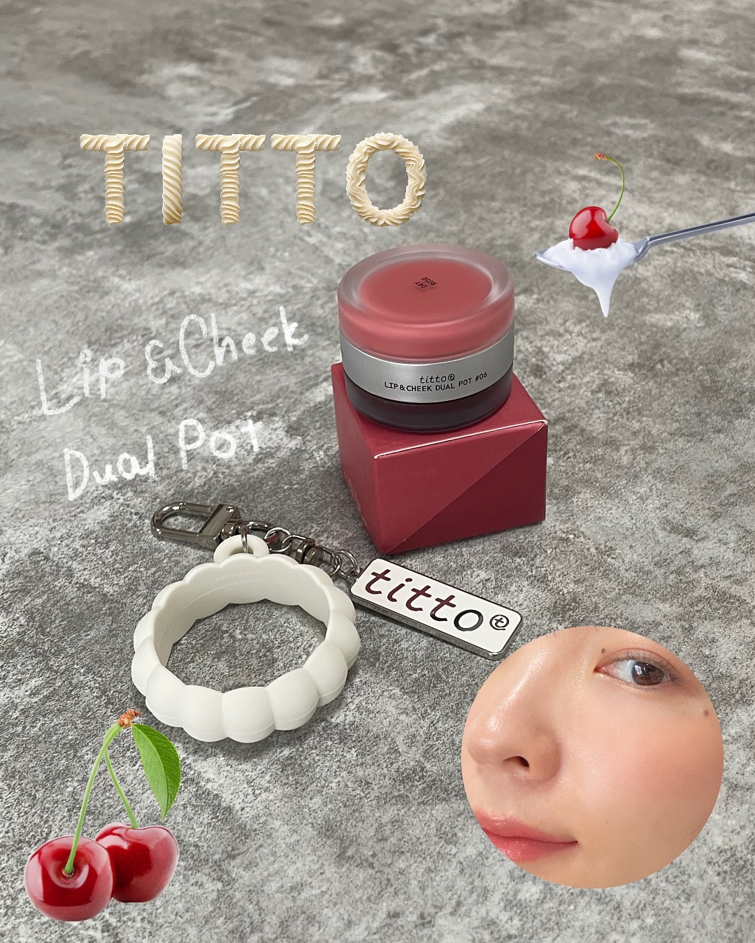 リップアンドチークデュアルポット/titto/口紅を使ったクチコミ（1枚目）
