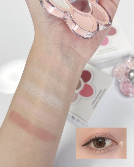 フローラアイパレット/AMUSE/アイシャドウを使ったクチコミ(4枚目)