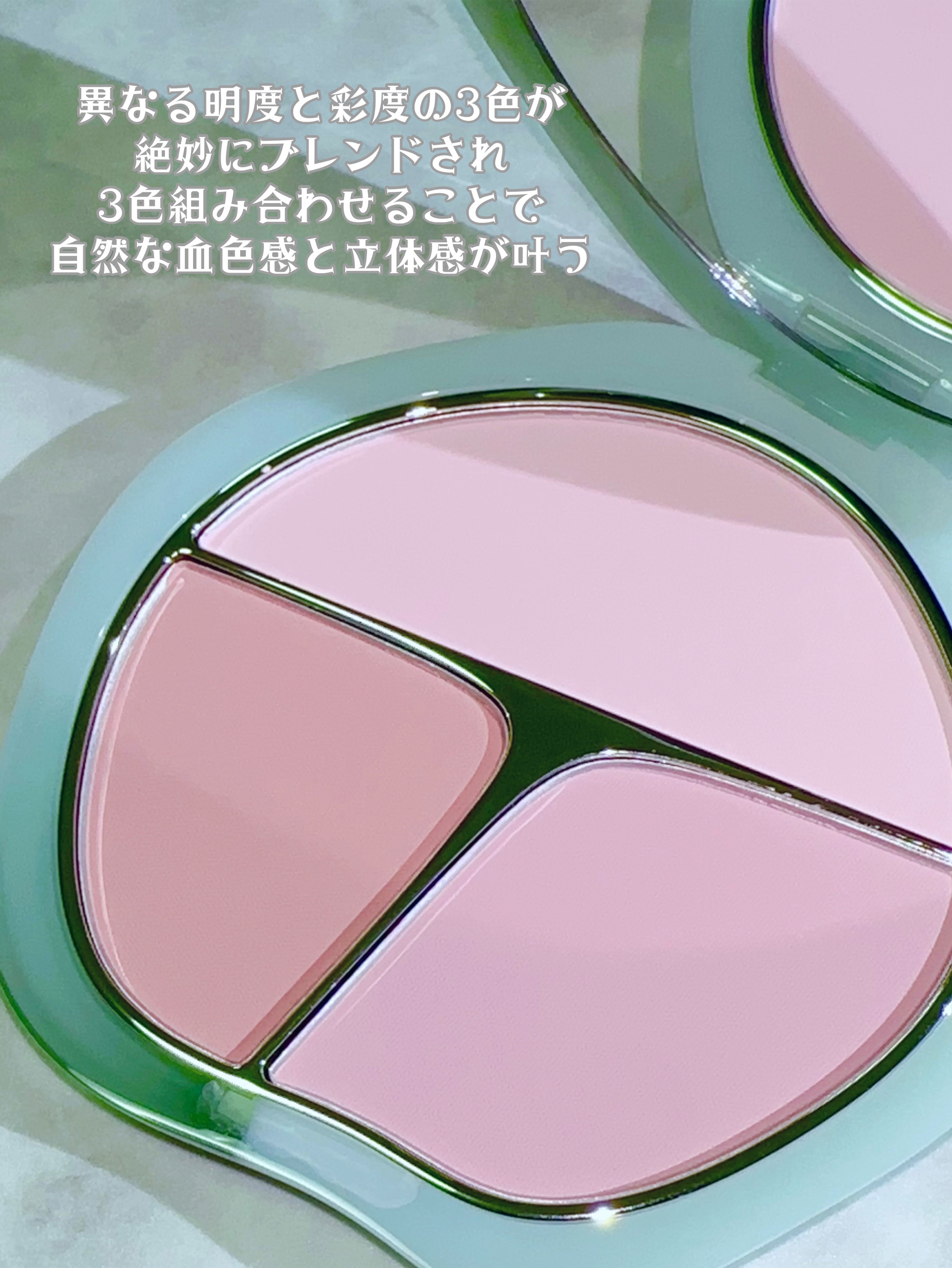 TIMAGE  3色チークパレット/TIMAGE/パウダーチークを使ったクチコミ（2枚目）