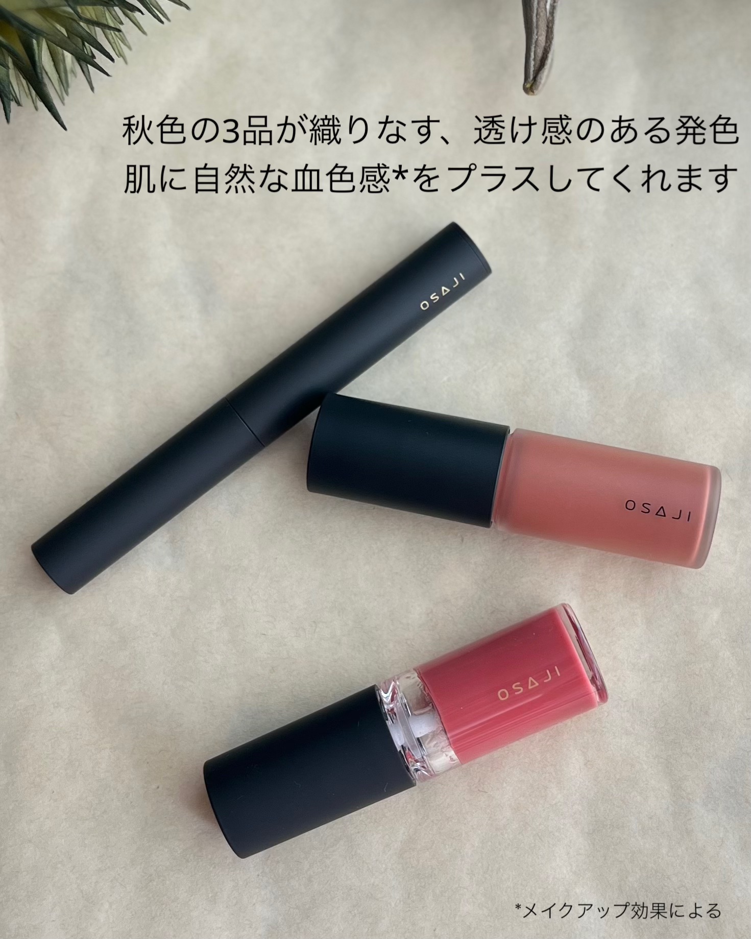 OSAJI オサジ ニュアンス チーク フリュイドのクチコミ「── 限定キットで叶える、大人のナチュラル血色感 ──

今年の秋メイク、もう始めてもいいかも.....」（3枚目）