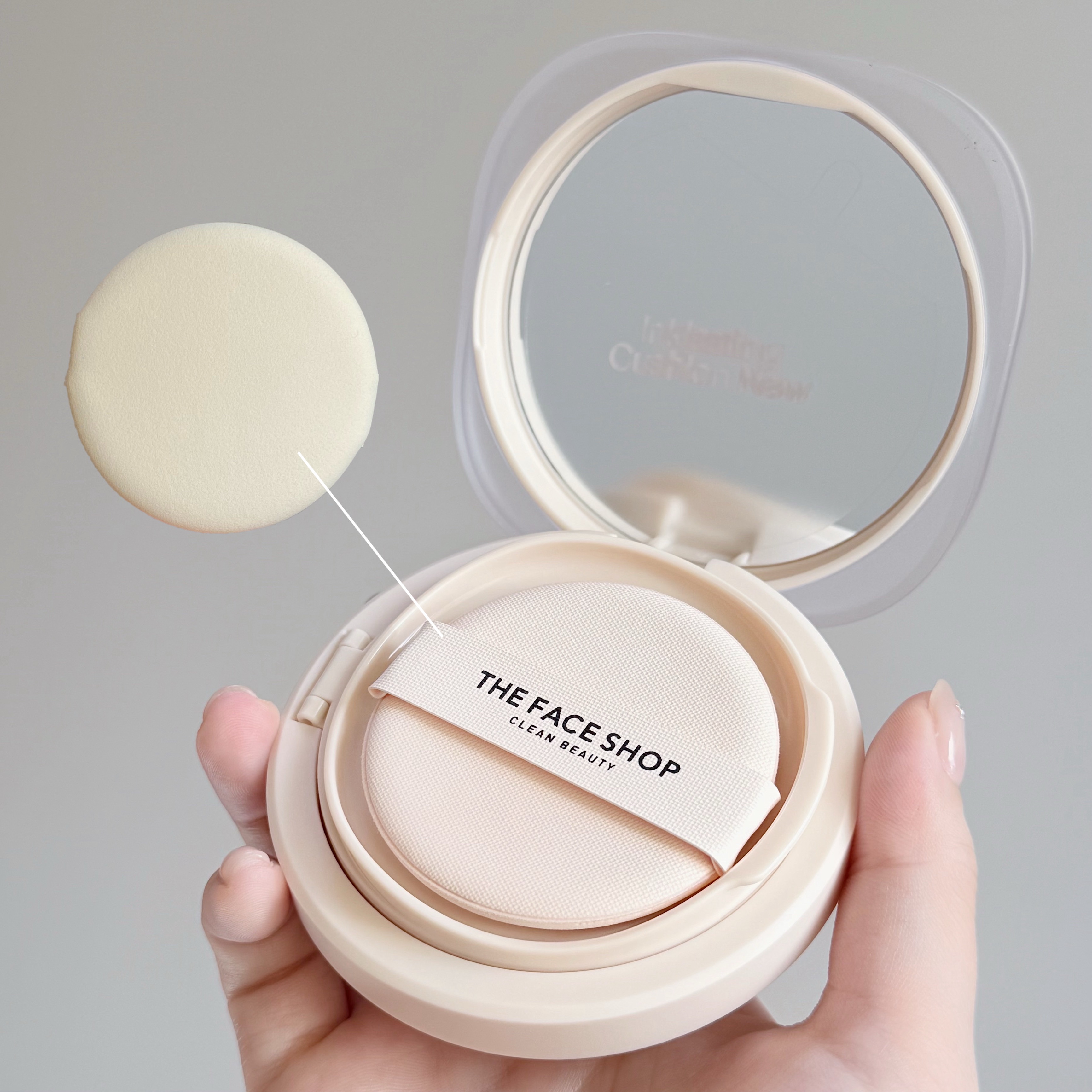 インクラスティングクッションファンデーション/THE FACE SHOP/クッションファンデーションを使ったクチコミ（3枚目）