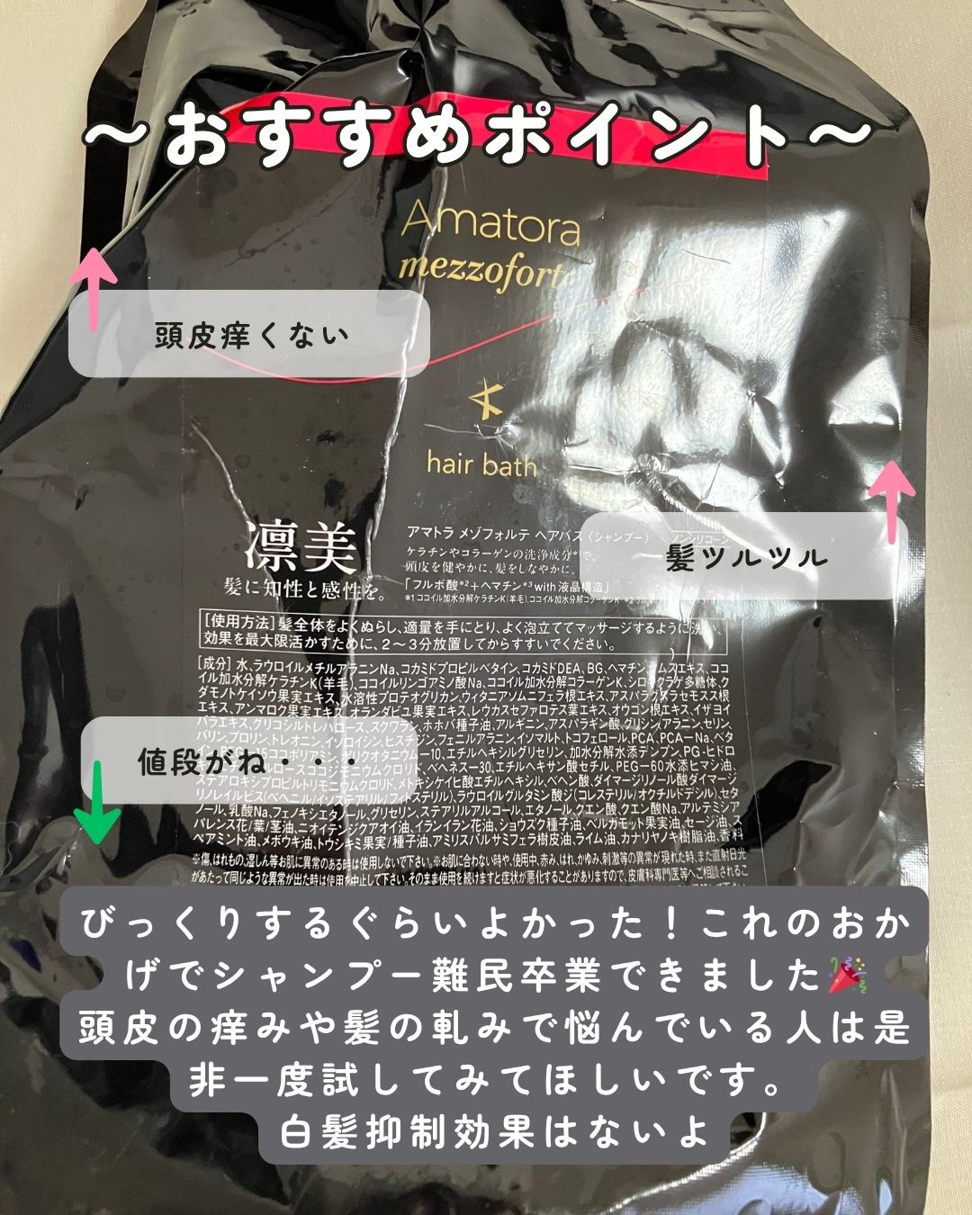 メゾフォルテ ヘアバス/Amatora/サロンシャンプーを使ったクチコミ（2枚目）