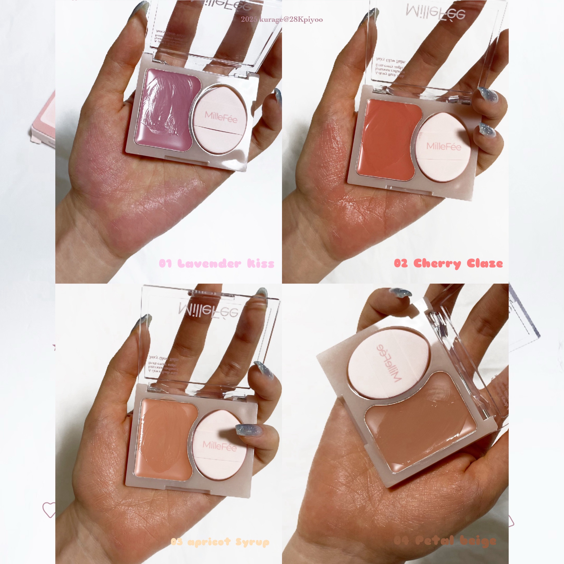 ジューシーグロウバーム/MilleFée/ジェル・クリームチークを使ったクチコミ（2枚目）