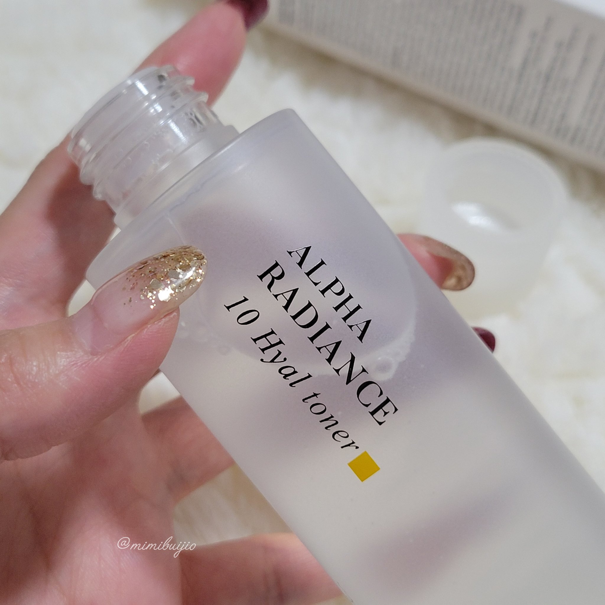 アルファラディアンス10ヒヤトナー/BANOBAGI/化粧水を使ったクチコミ（2枚目）