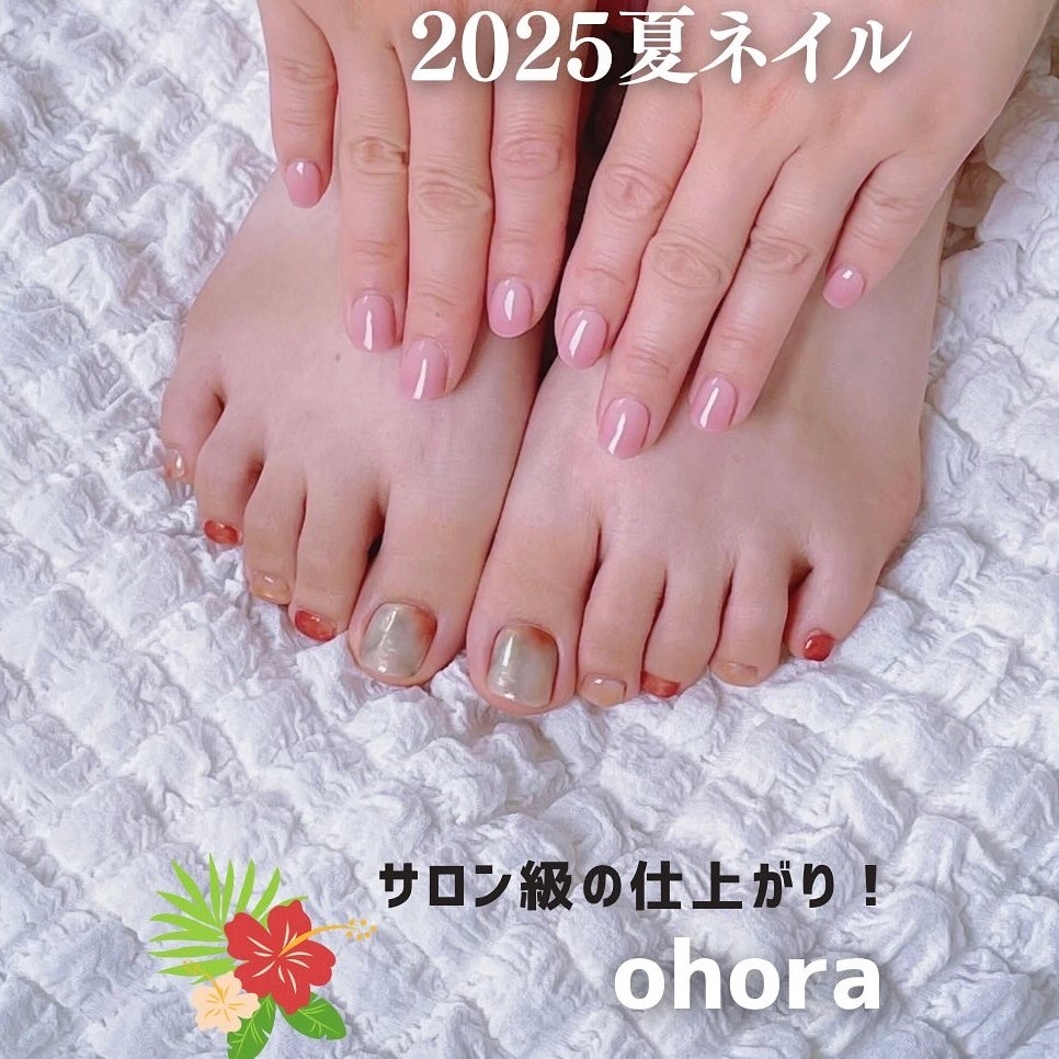 セミキュアジェルネイル(ハンド)/ohora/ネイルシールを使ったクチコミ(1枚目)