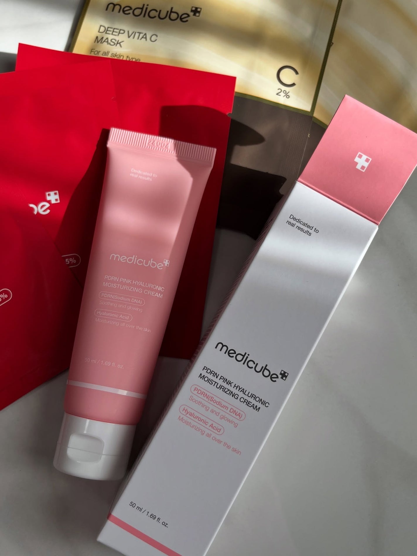 PDRN ピンク ヒアルロニック 水分クリーム/MEDICUBE/フェイスクリームを使ったクチコミ(5枚目)