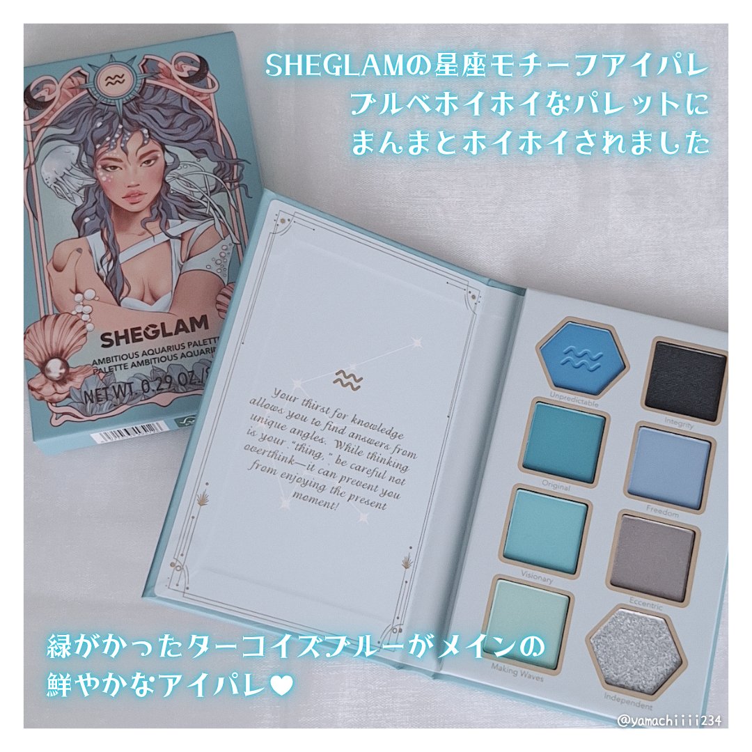 SHEGLAM HOROSCOPE COLLECTIONのクチコミ「🌿星座モチーフの1000円以下ブルーパレット🌿

SHEGLAM
HOROSCOPE COLL.....」（3枚目）