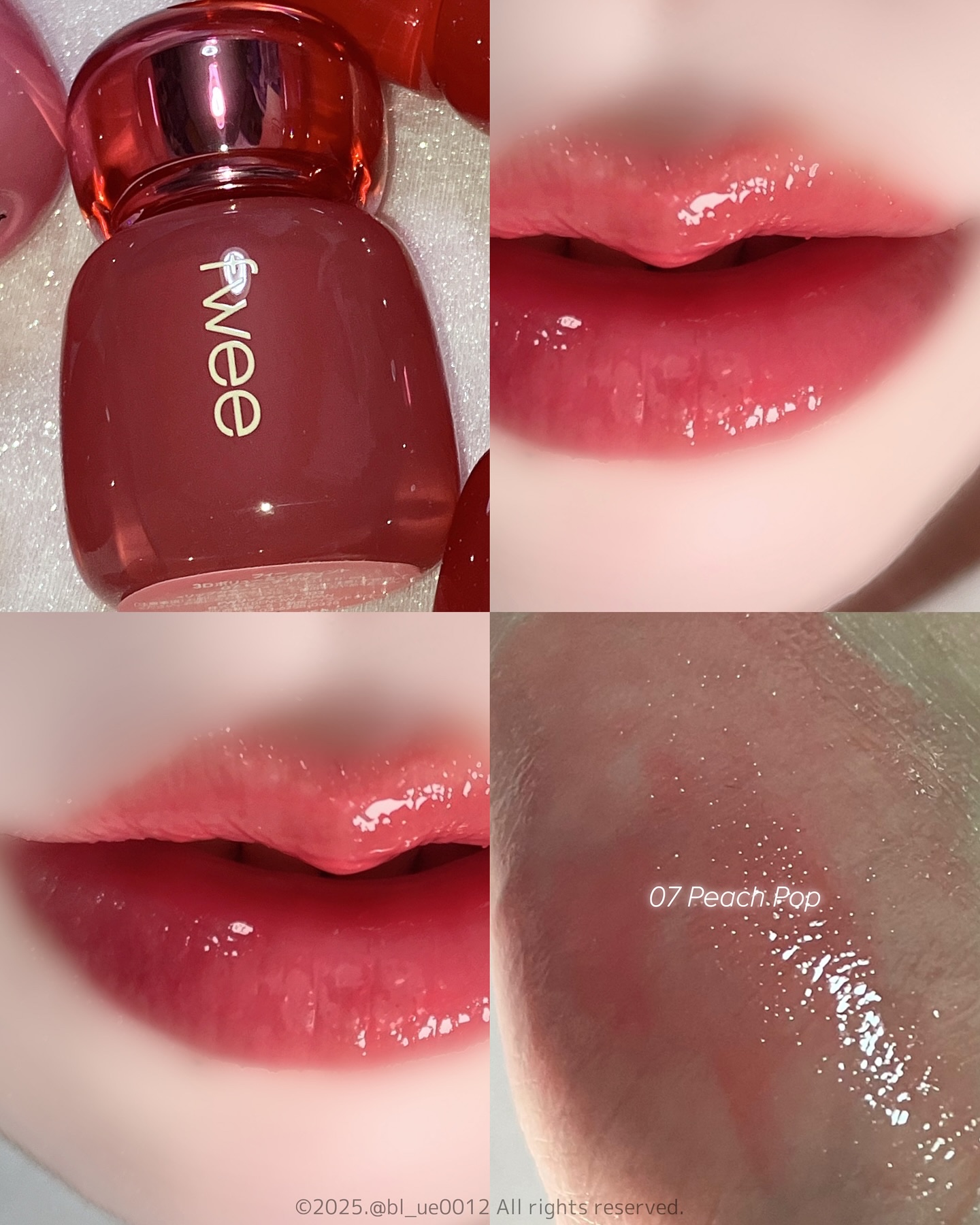 フィー 3Dボリューミングティント 07 ピーチポップ/fwee/リップティントを使ったクチコミ（3枚目）