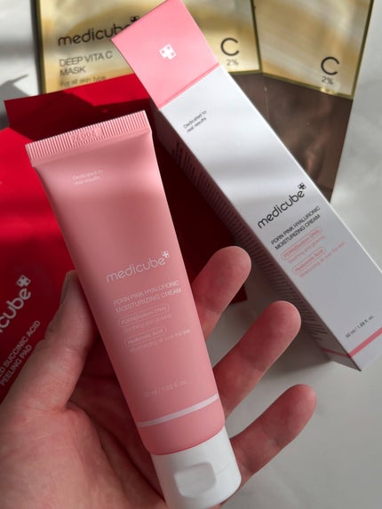 PDRN ピンク ヒアルロニック 水分クリーム/MEDICUBE/フェイスクリームを使ったクチコミ(6枚目)