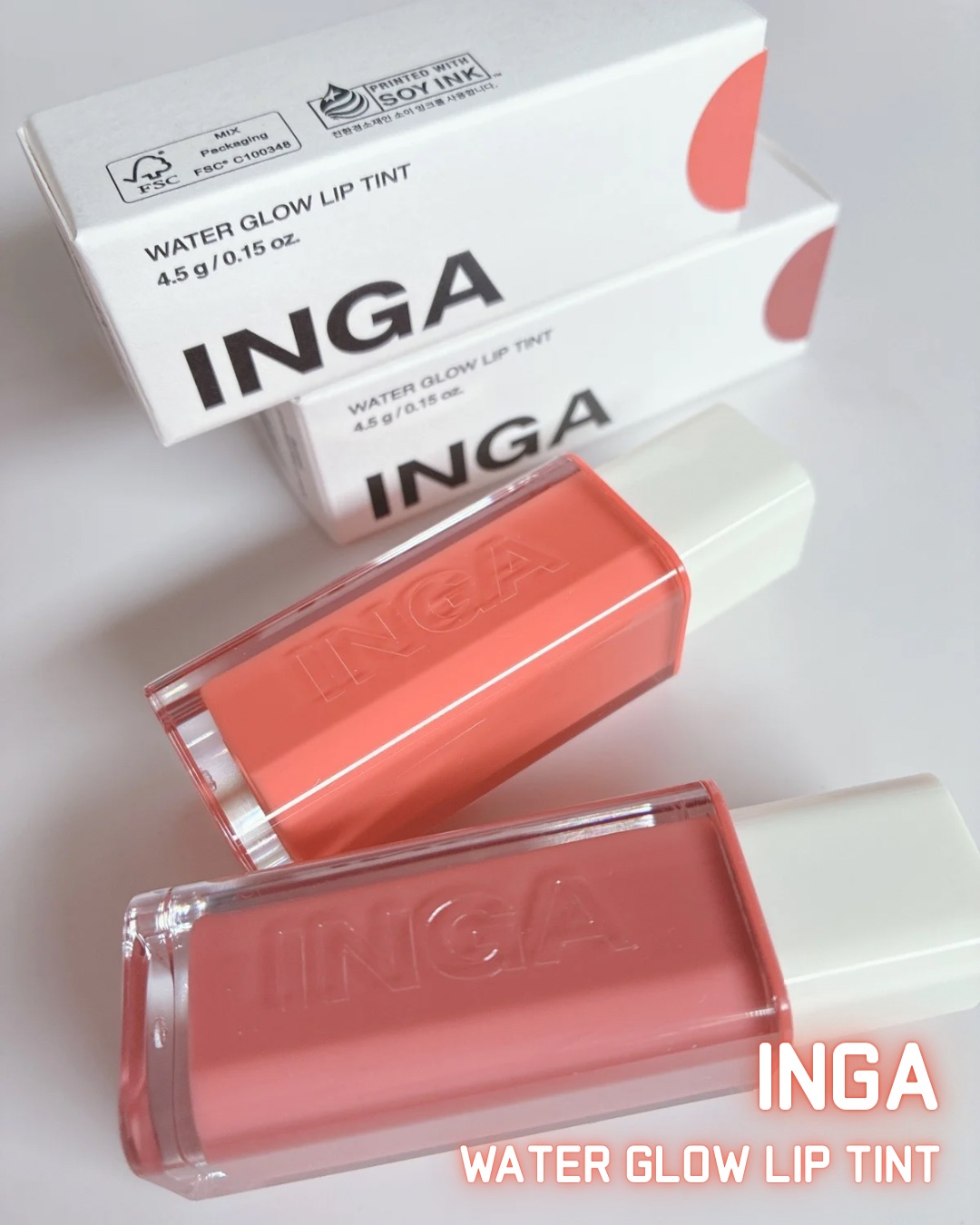 ウォーターグローリップティント 08 フロー（Flow）/INGA/リップティントを使ったクチコミ（1枚目）