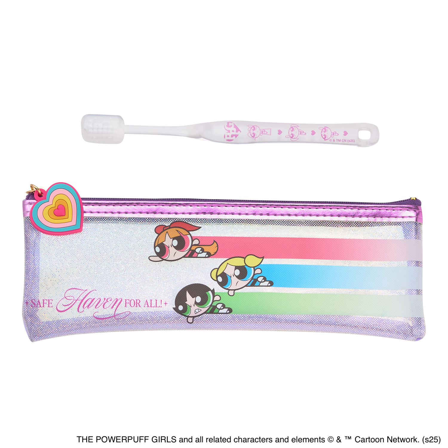 ポーチ付き歯ブラシセット パープル パワーパフ ガールズ
