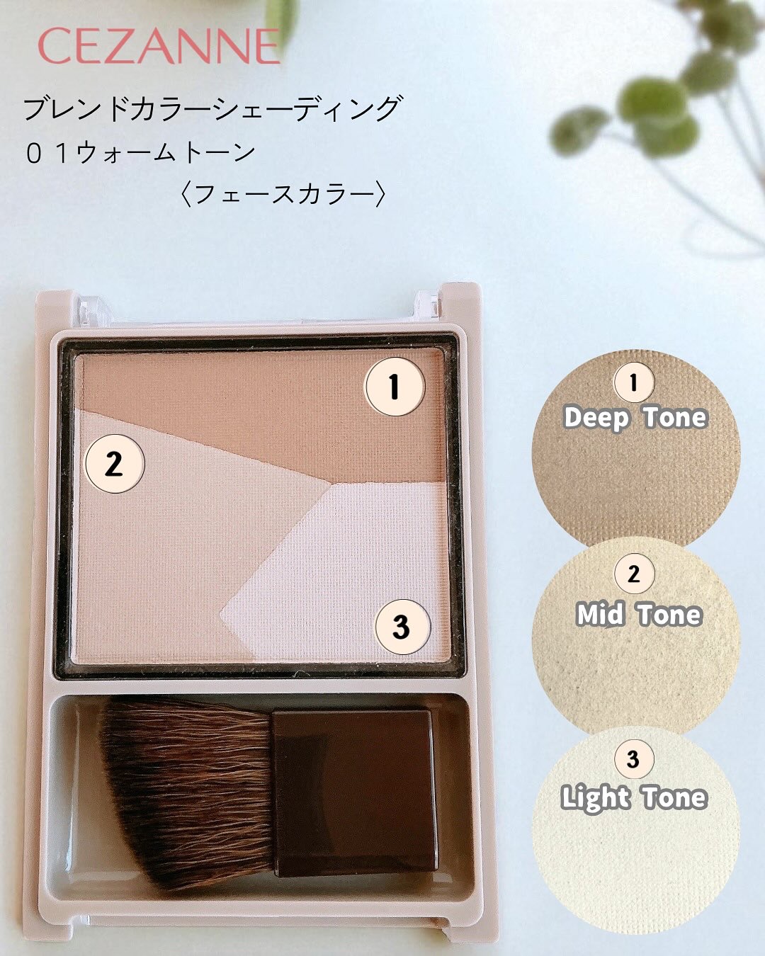 ブレンドカラーシェーディング/CEZANNE/シェーディングを使ったクチコミ（2枚目）