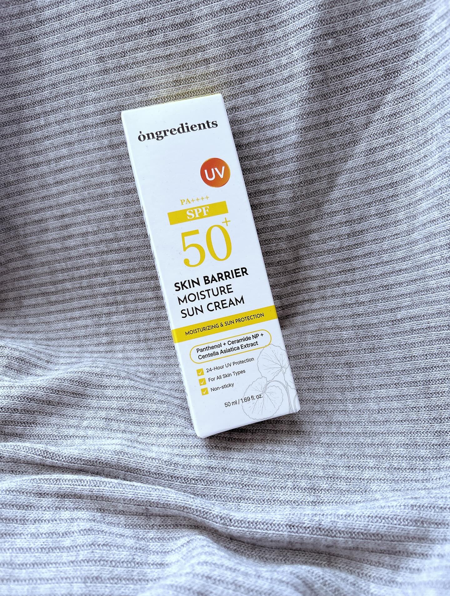 スキンバリアモイスチャーサンクリーム/Ongredients/日焼け止めクリームを使ったクチコミ（2枚目）